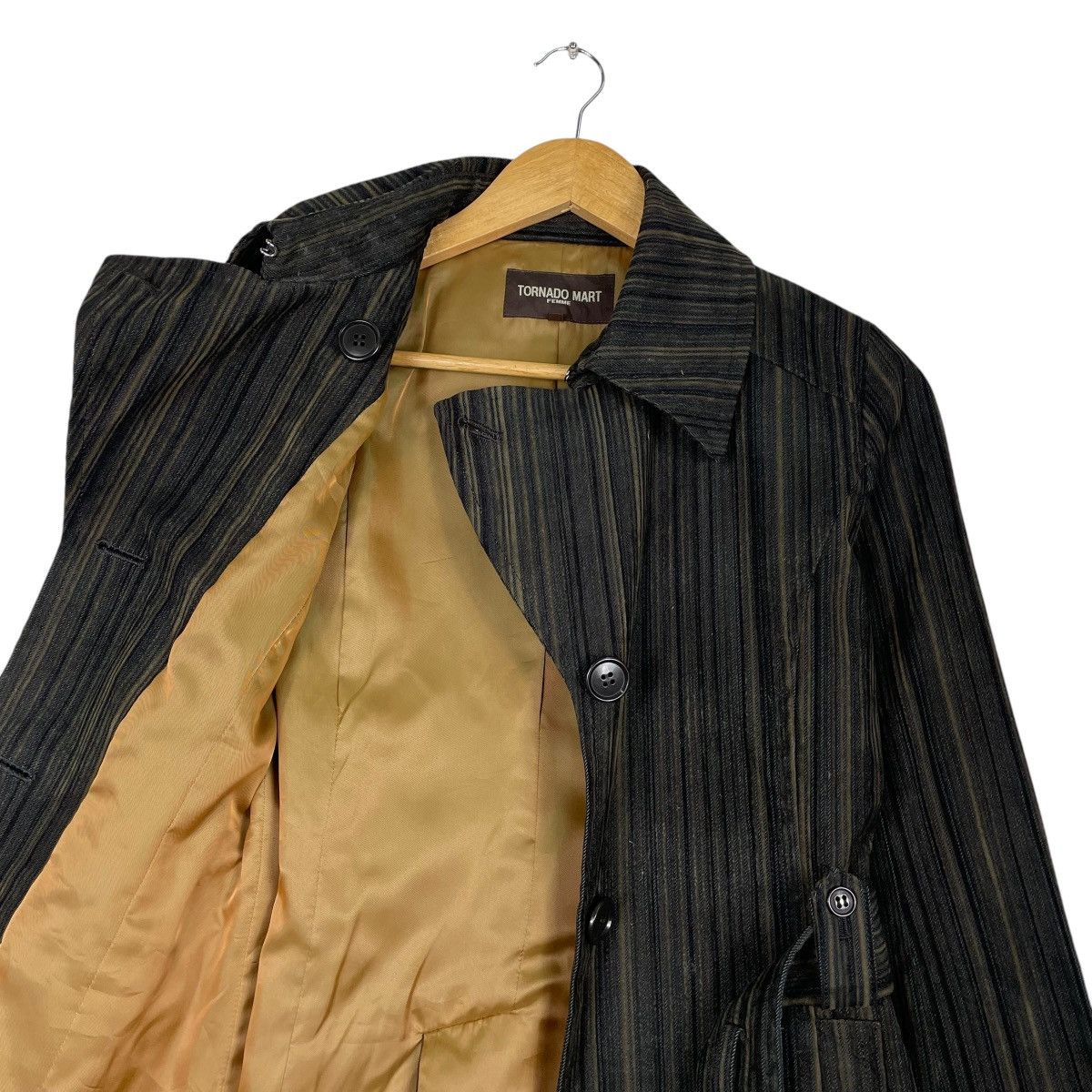 Japanese Brand × Tornado Mart 💥TORNADO MART STRIPES WITH BELTED JACKET Size S / US 4 / IT 40 - 10 Thumbnail