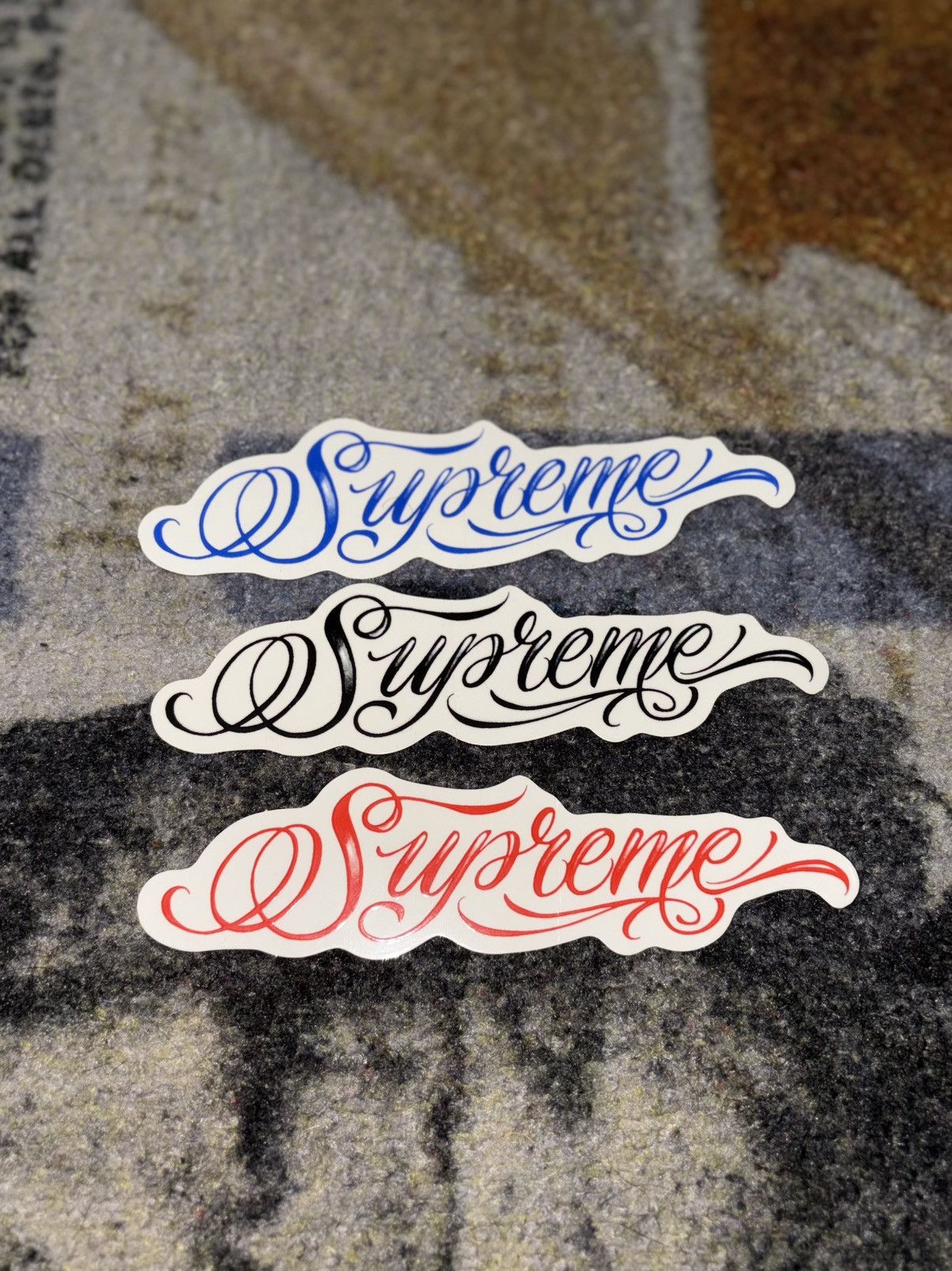 Supreme Supreme Script Logo Stickers (Set of 3) Size ONE SIZE - 1 Preview