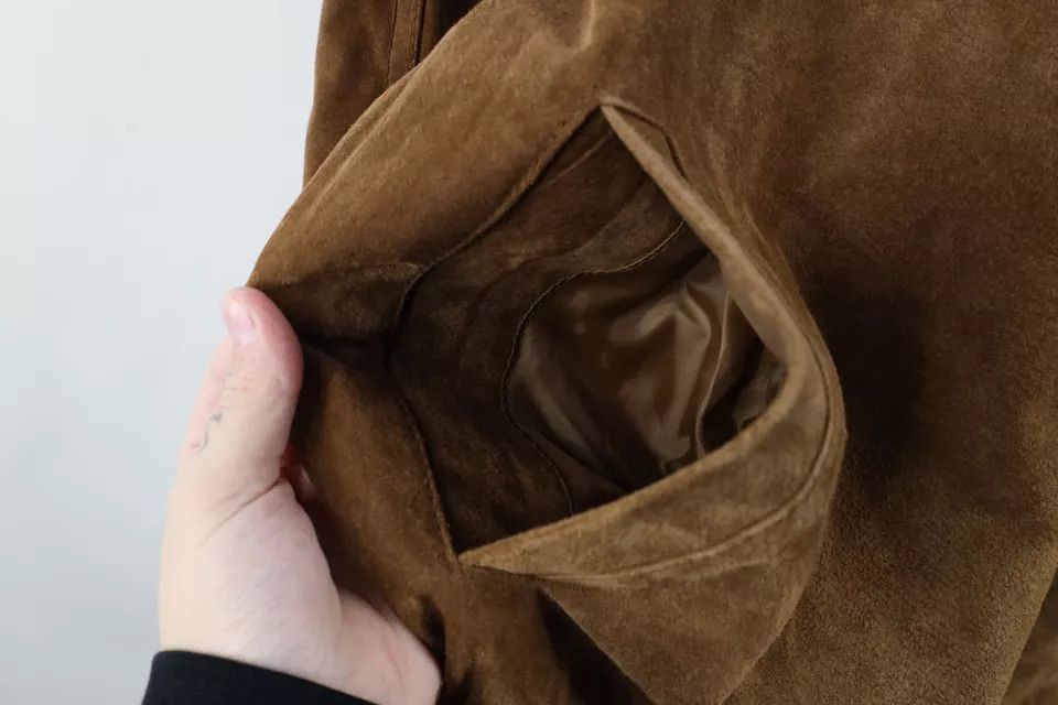 Vintage Vintage 90s Streetwear Leather Flight Bomber Jacket Brown Size US L / EU 52-54 / 3 - 4 Thumbnail