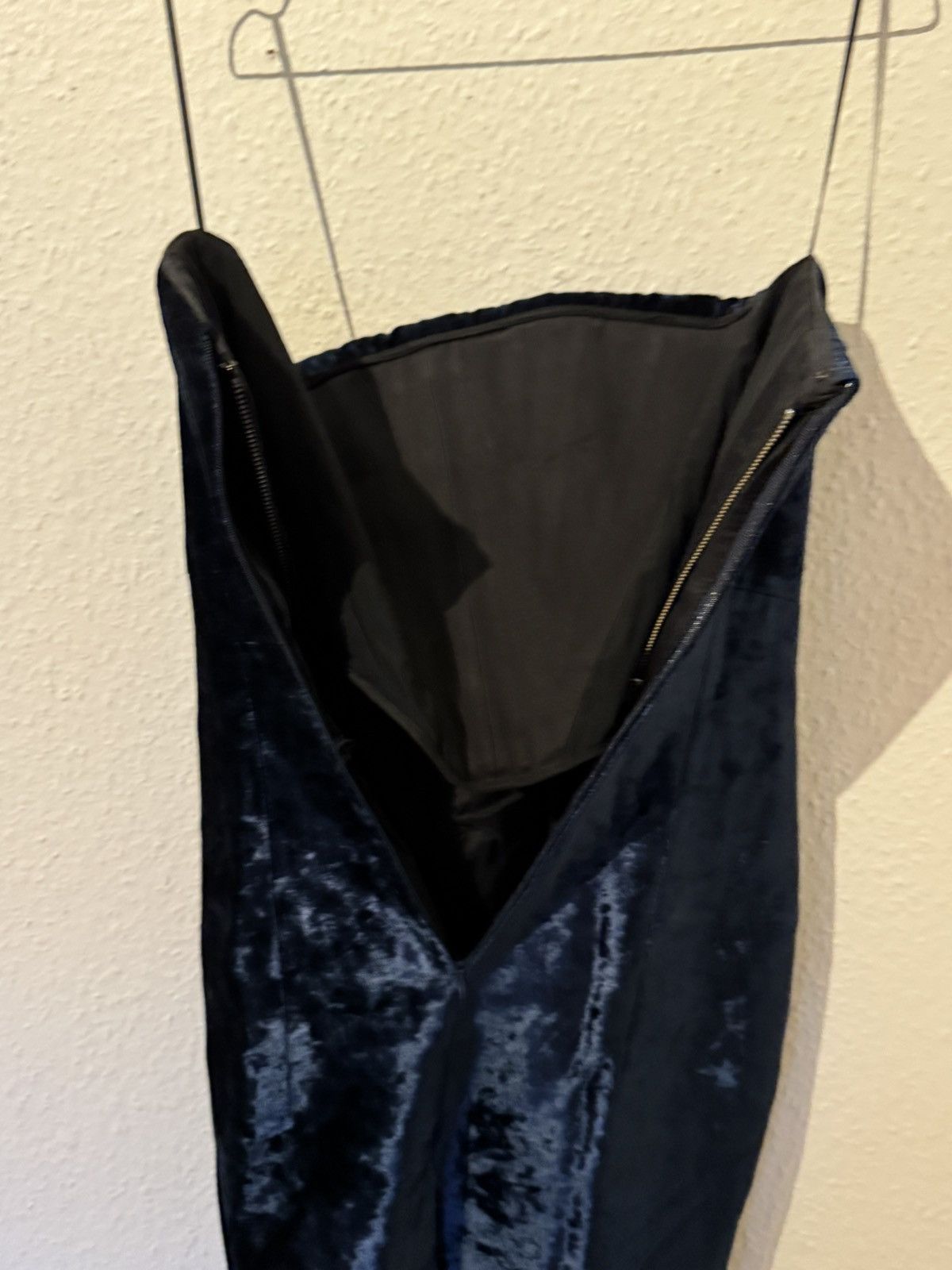 Acne Studios Strapless velvet dress with boning Size XS / US 0-2 / IT 36-38 - 9 Thumbnail