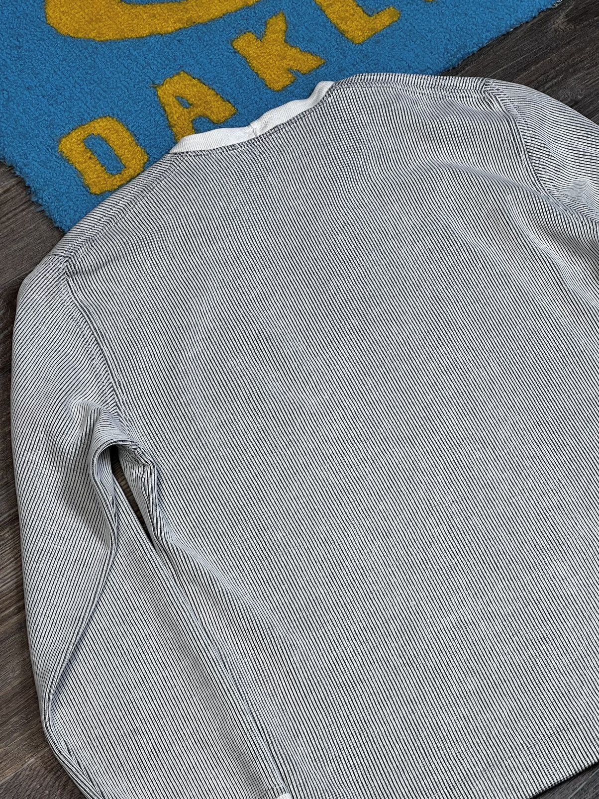 Stone Island Vintage Stone Island Embroidered Logo Stripped Grey Sweater Size US L / EU 52-54 / 3 - 12 Thumbnail