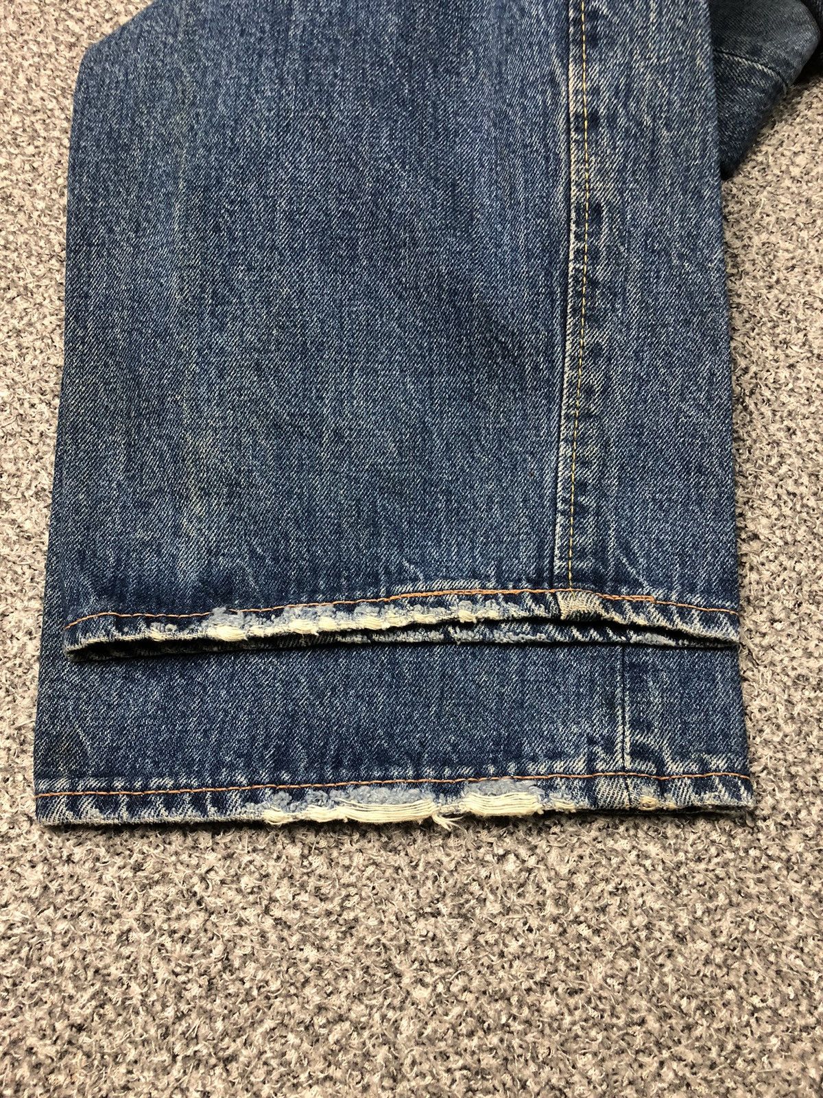 Edwin × Japanese Brand × Vintage 💥RARE💥Vintage Faded EDWIN 505 Half Salvedge Jeans Size US 37 - 19 Thumbnail