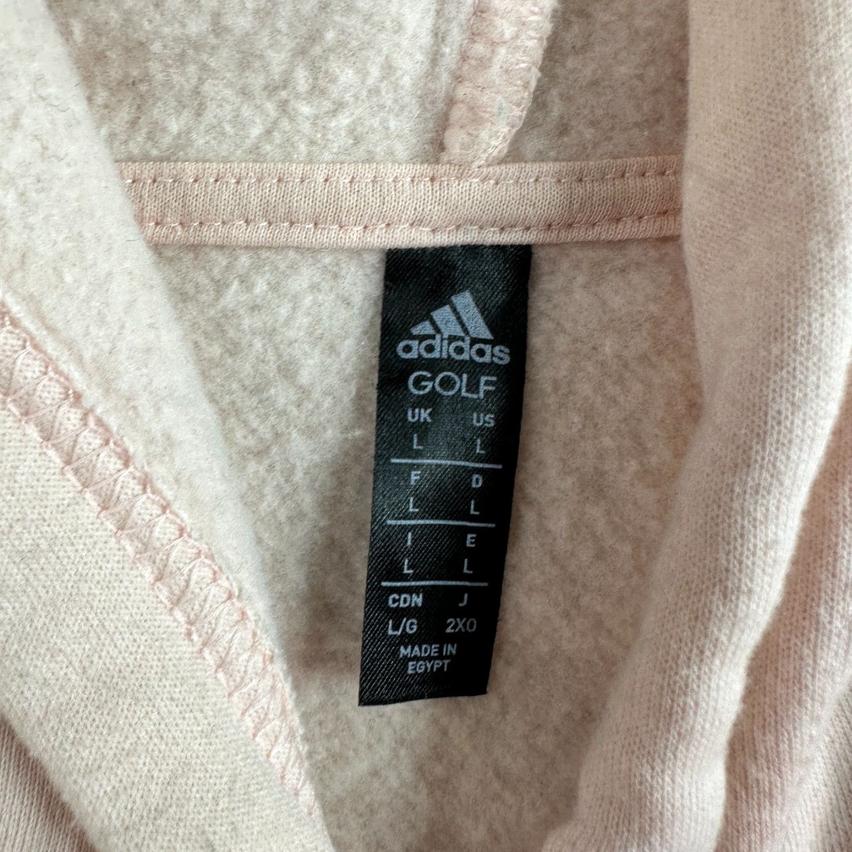 Adidas Adidas Golf CVC Fleece Hoodie Mens Large Pink White Pullover Sweatshirt Hoodie Pullover Men L Pink Adidas Golf Size US L / EU 52-54 / 3 - 4 Thumbnail