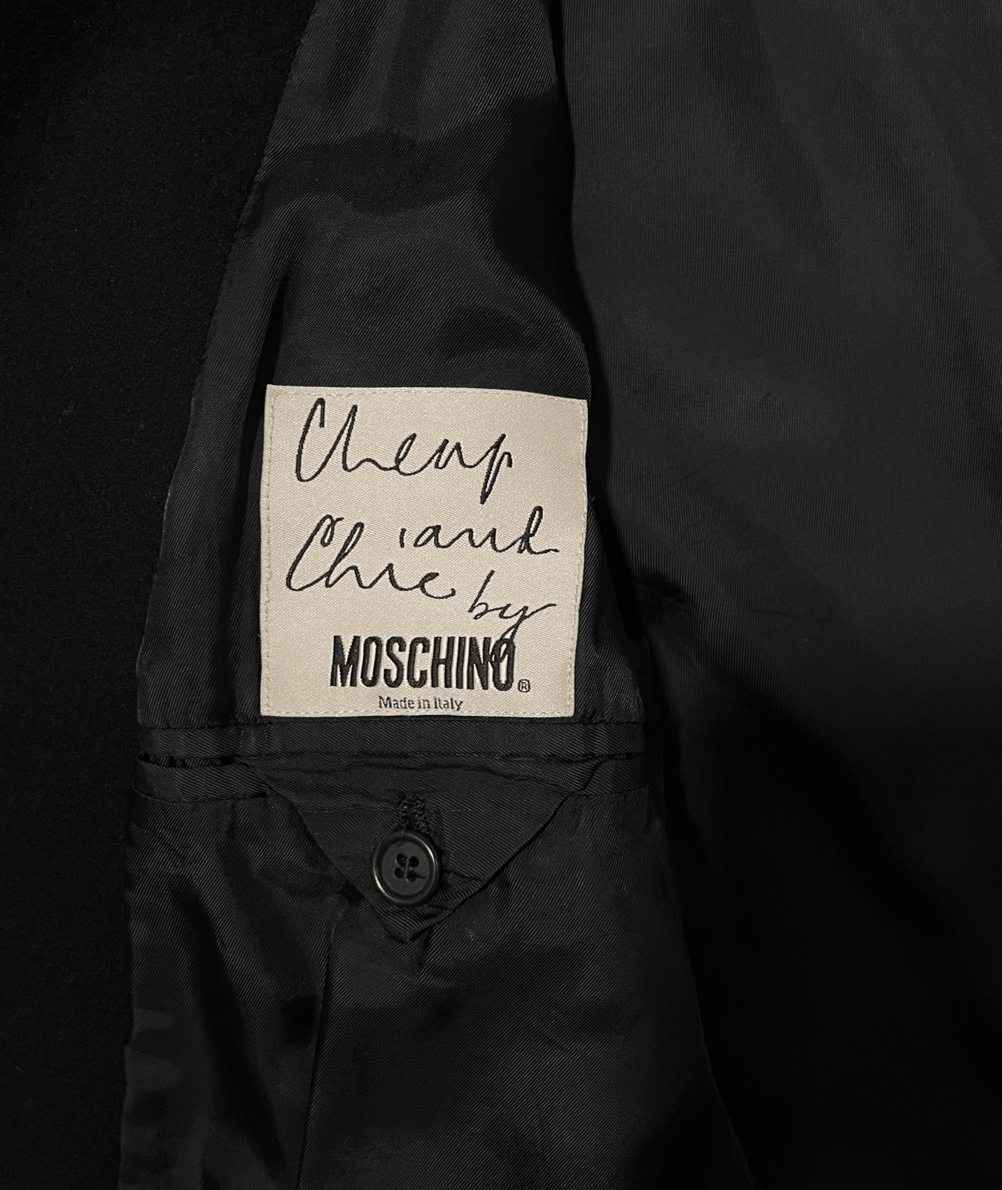 Moschino Moschino Men's Black Jacket Cheap & Chic Size 50R - 2 Thumbnail