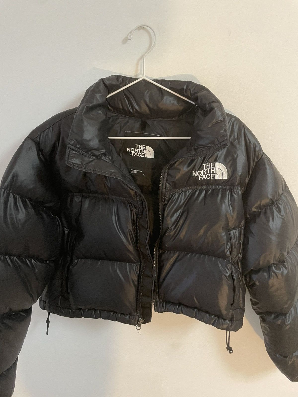 The North Face The North Face Nuptse Cropped Puffer Jacket – Black Size L / US 10 / IT 46 - 3 Thumbnail