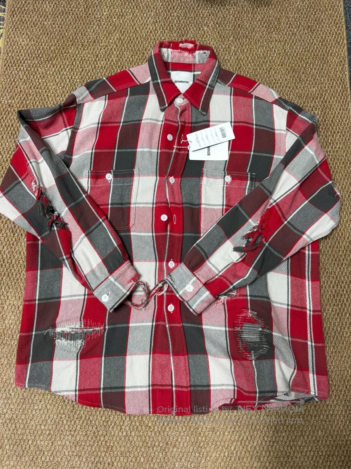 Atelier & Repairs BOW WOW Distressed Flannel Shirt. Size US M / EU 48-50 / 2 - 1 Thumbnail