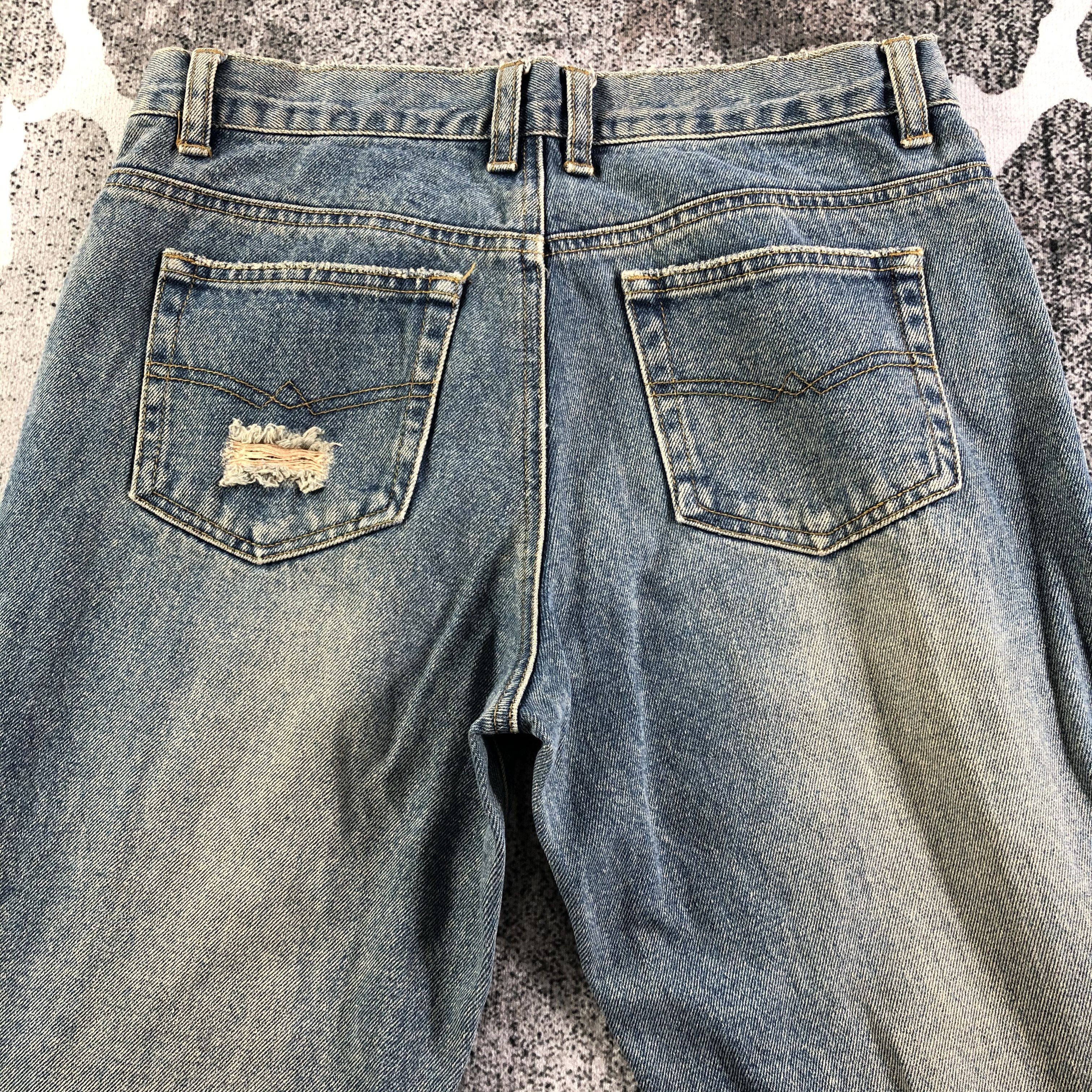 Japanese Brand Vintage Japanese Brand Flared Jeans Ripped Denim Size US 30 / EU 46 - 4 Thumbnail