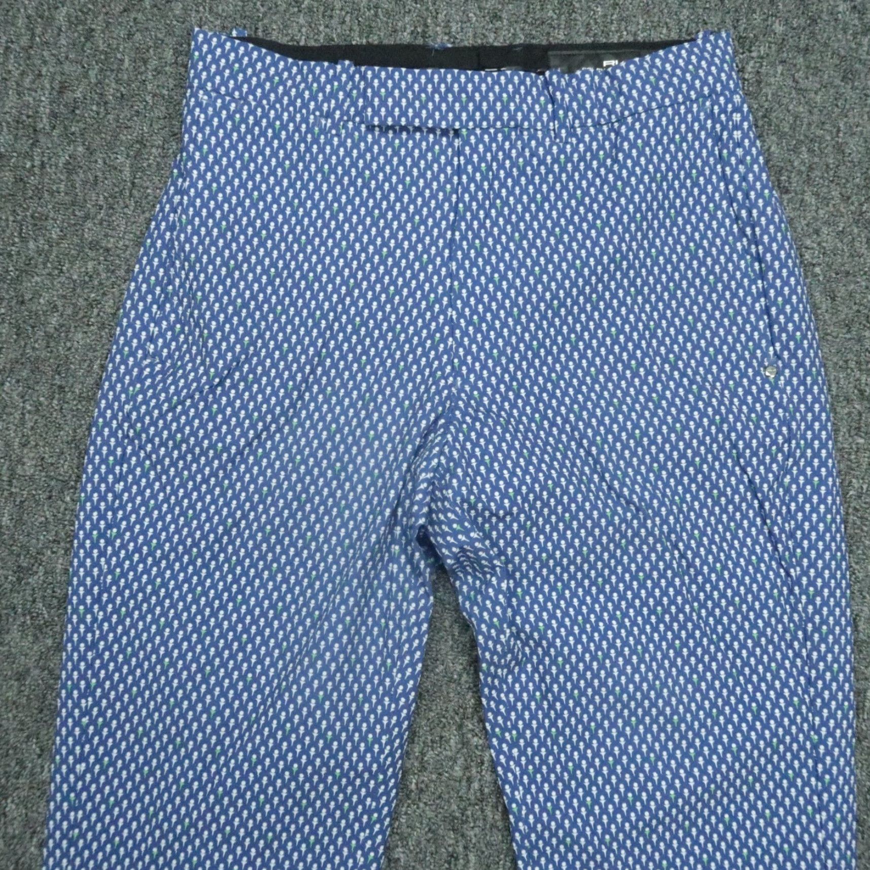 RLX Ralph Lauren RLX Ralph Lauren Pants Men 28x30 Blue Chino Slim Flat Front Pockets Belt Loops Geometric Pattern Smart Casual Pants Size US 28 / EU 44 - 2 Thumbnail