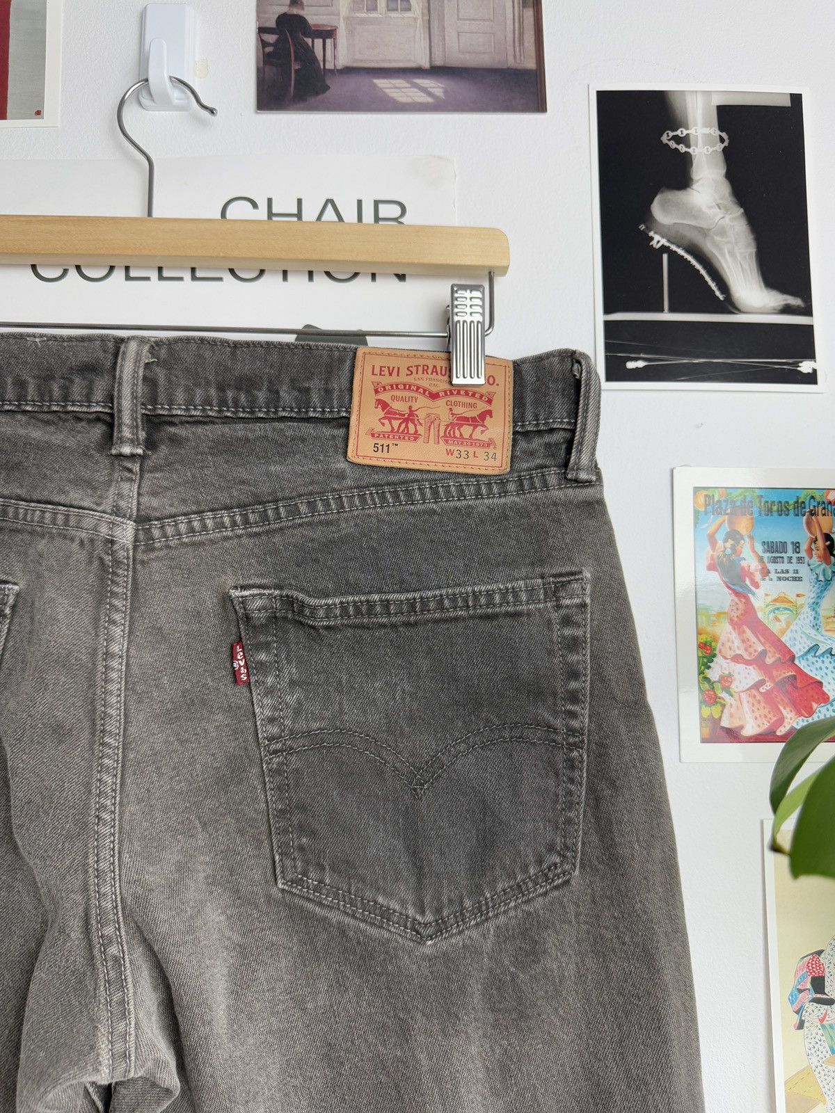 Levi's × Vintage Vintage levi’s 511 grey baggy washed denim pants 33x30 rare Size US 33 - 4 Thumbnail
