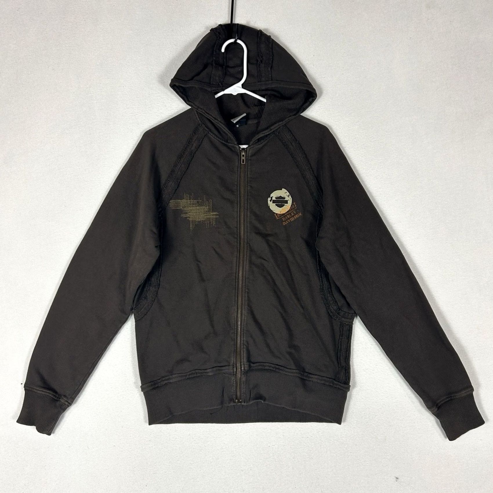 Harley Davidson Harley-Davidson Full Zip Hoodie Womens Size Medium Brown Logo HDMC Size M / US 6-8 / IT 42-44 - 2 Thumbnail
