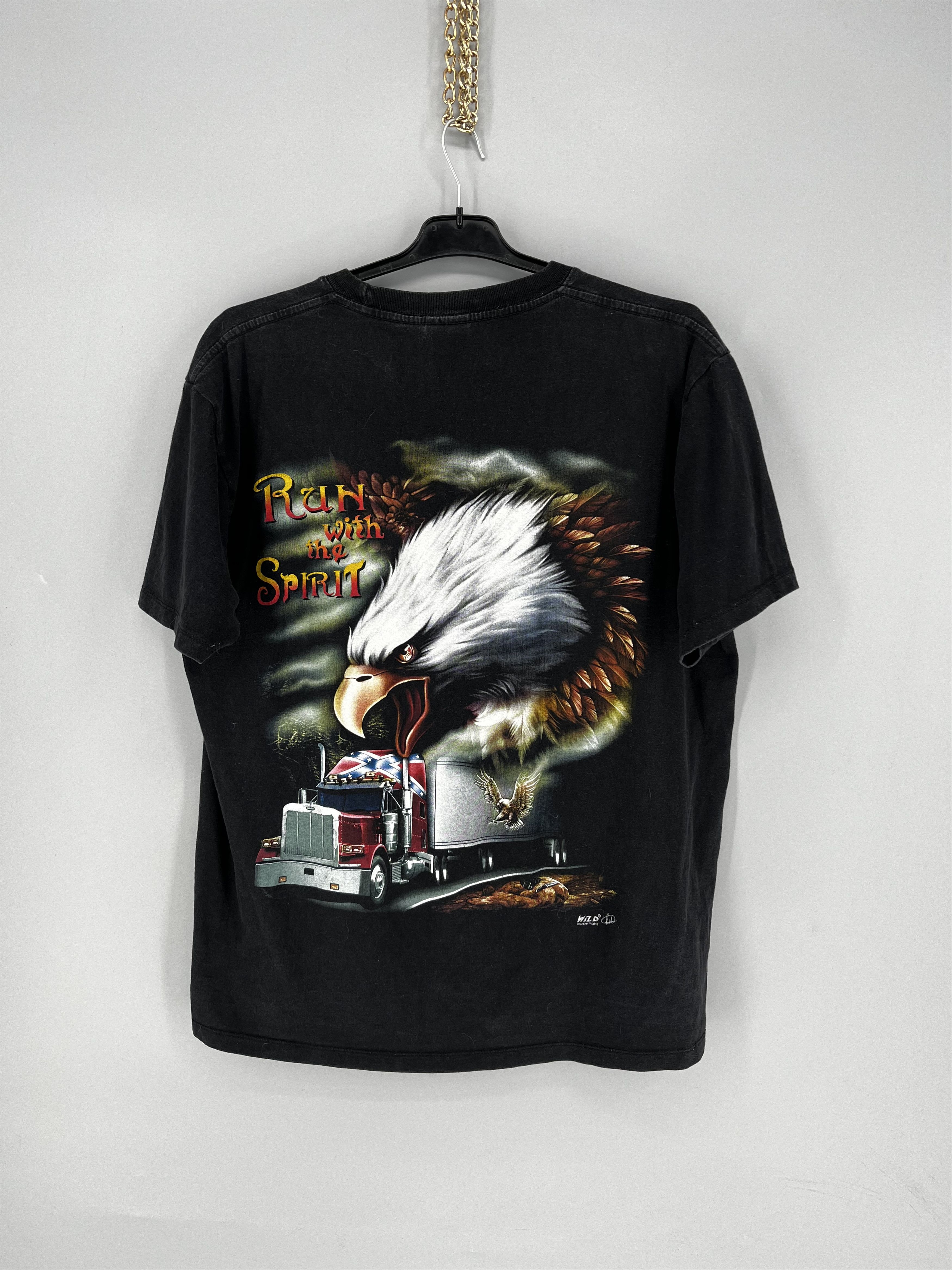 Band Tees Vintage America Eagle On the Sky Double Side Overprinted Tee Size US XL / EU 56 / 4 - 10 Thumbnail