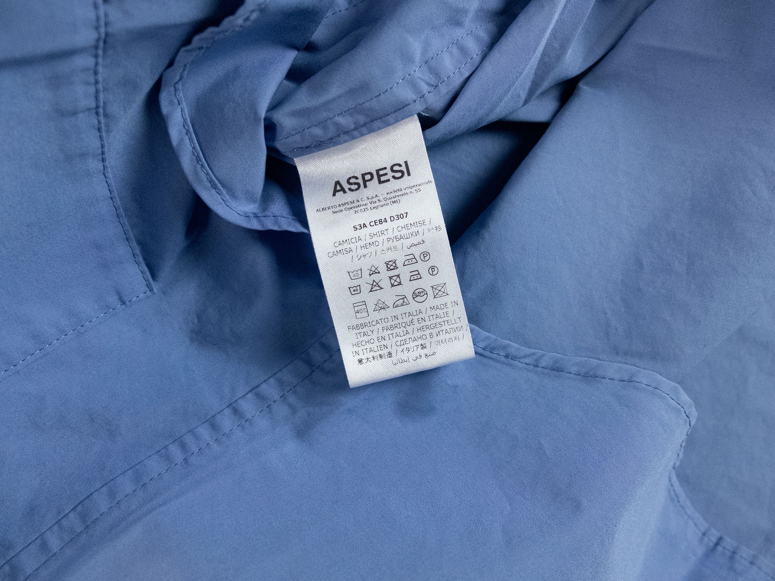 Aspesi ASPESI solid blue cotton patch pockets utility shirt Medium Size US M / EU 48-50 / 2 - 7 Thumbnail