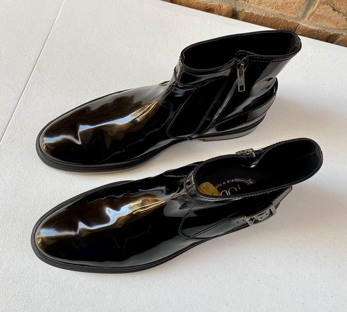 Tod's Tod’s 🇮🇹 blk naplak leather spencer motorcycle boots 11 NEW Size US 11 / EU 44 - 10 Thumbnail