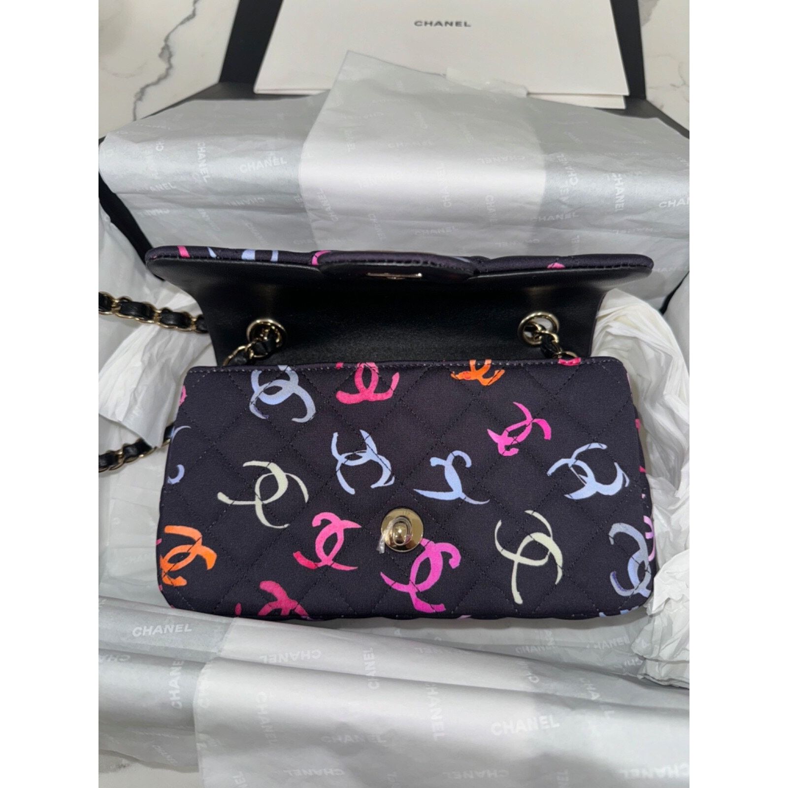 Chanel Chanel Logo Mini Flap Rectangle CC Shoulder Crossbody Bag Size ONE SIZE - 15 Thumbnail