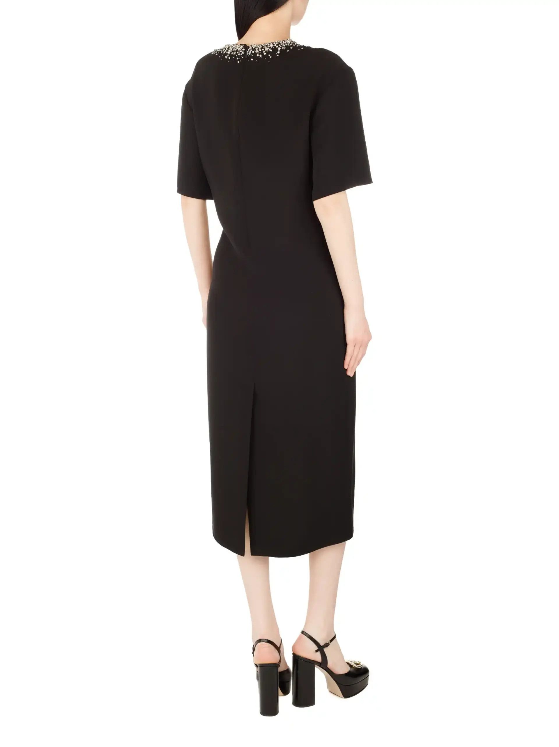 Gucci o1loc1c0226 811661 Midi Dress in Black Size M / US 6-8 / IT 42-44 - 3 Thumbnail