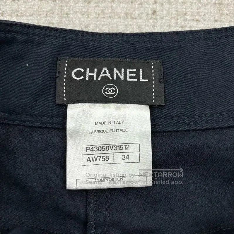 Other Chanel Women's Navy Cotton Ruffle Summer Shorts . Size 23" - 4 Thumbnail