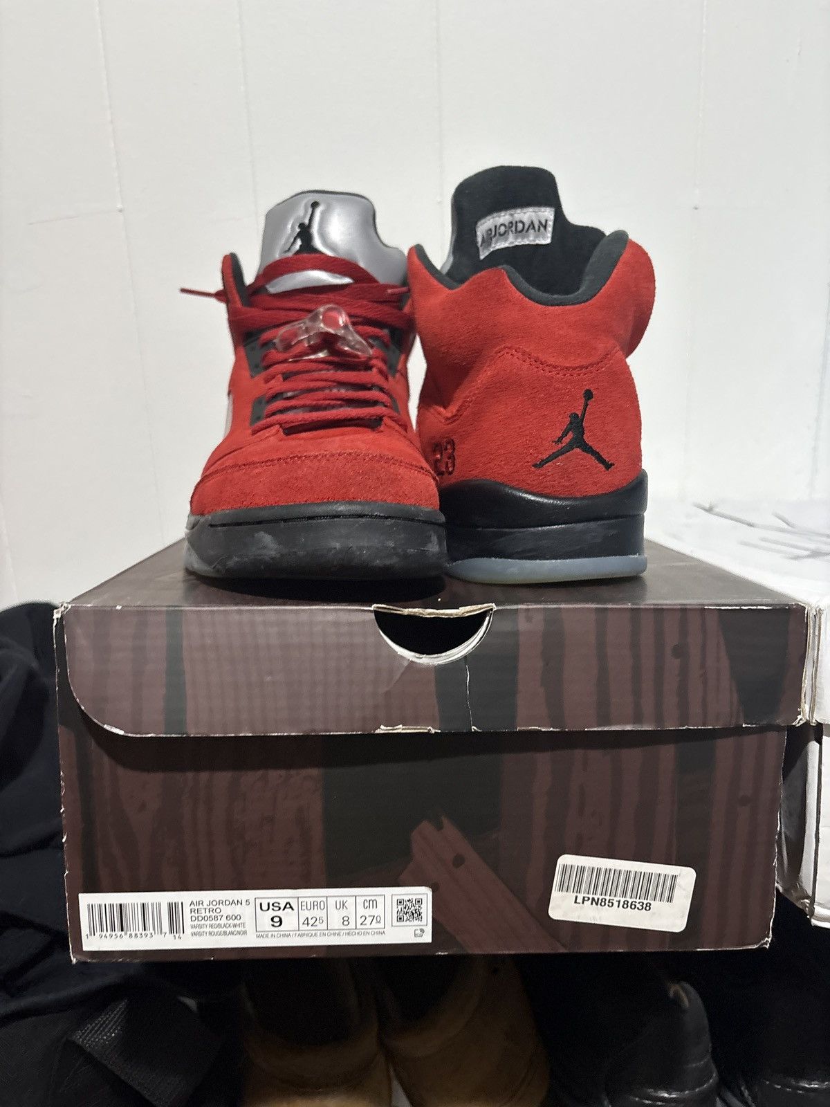 Jordan Brand Jordan 5 Retro Ragging Bull Red Size US 9 / EU 42 - 2 Thumbnail