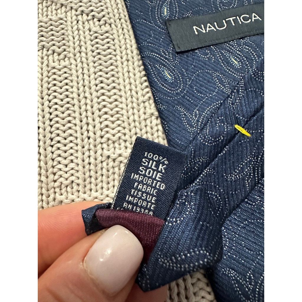 Nautica Nautica navy paisley silk tie Size ONE SIZE - 3 Thumbnail
