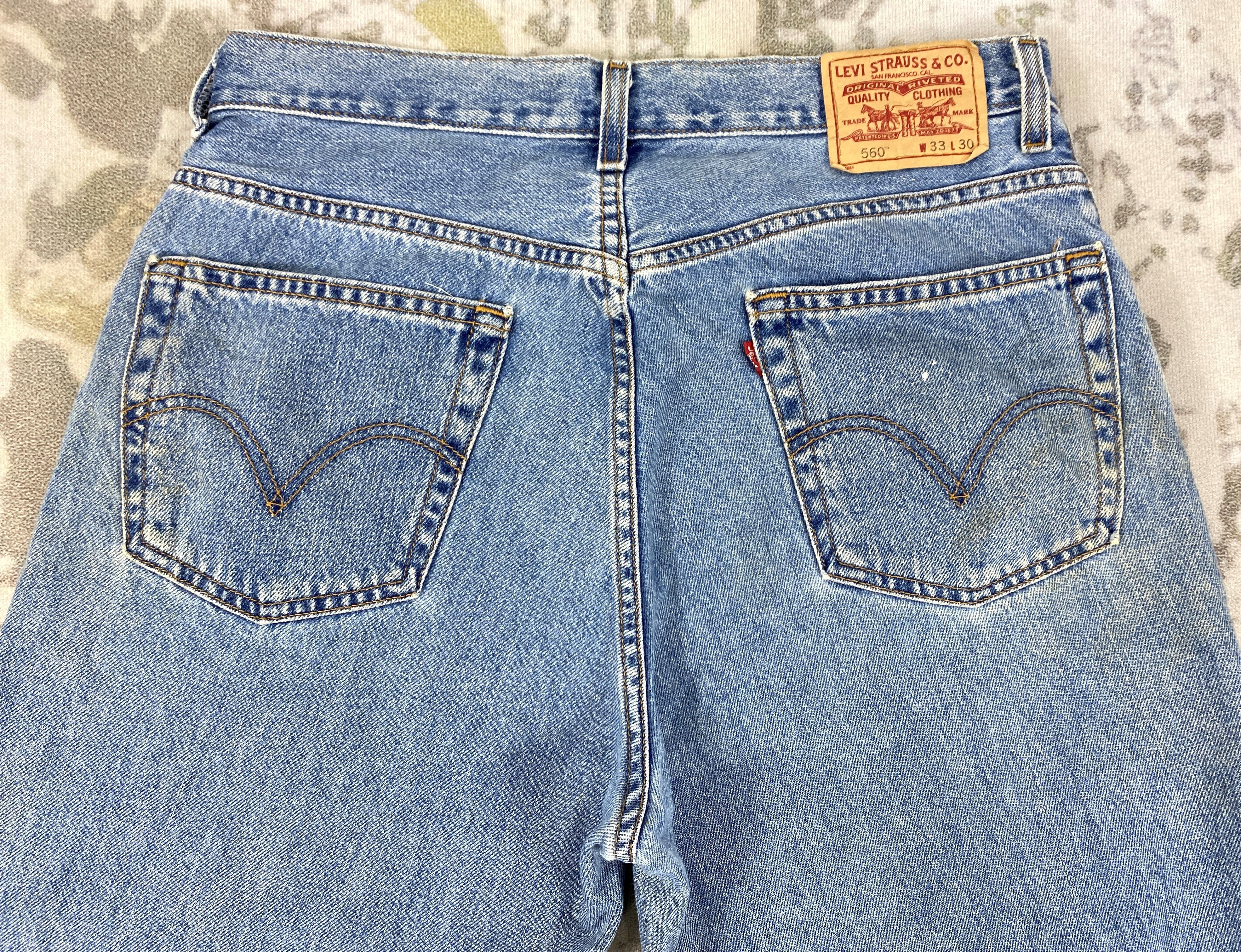 Levi's Vintage Levi's 560 Comfort Fit Dirty Denim 34 x 29.5 -JN558 Size US 34 / EU 50 - 4 Thumbnail