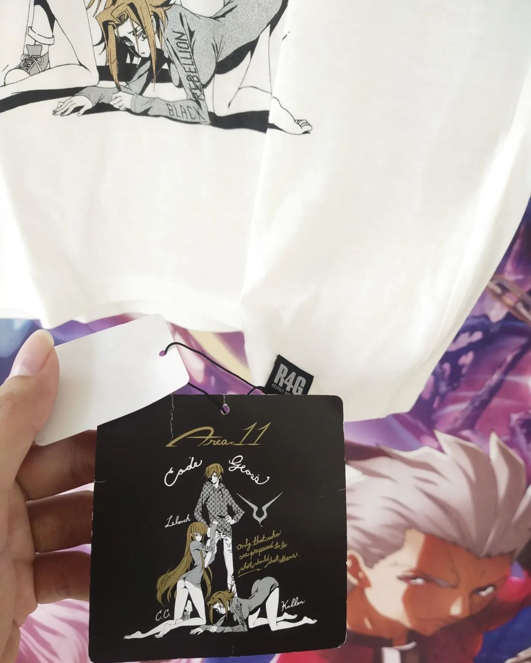 Anime Code Geass x R4G Love White Anime Tees Size US M / EU 48-50 / 2 - 4 Thumbnail