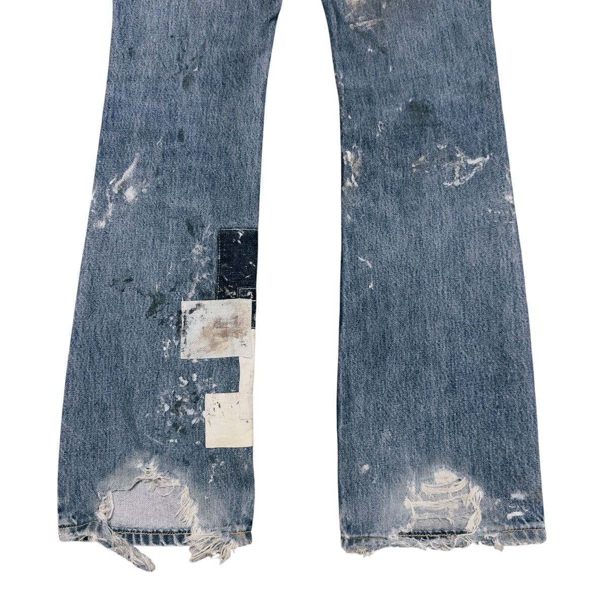 Levi's Vintage Levis 517 Distressed Denim Flare Jeans Hedi Slimane Size US 28 / EU 44 - 7 Thumbnail