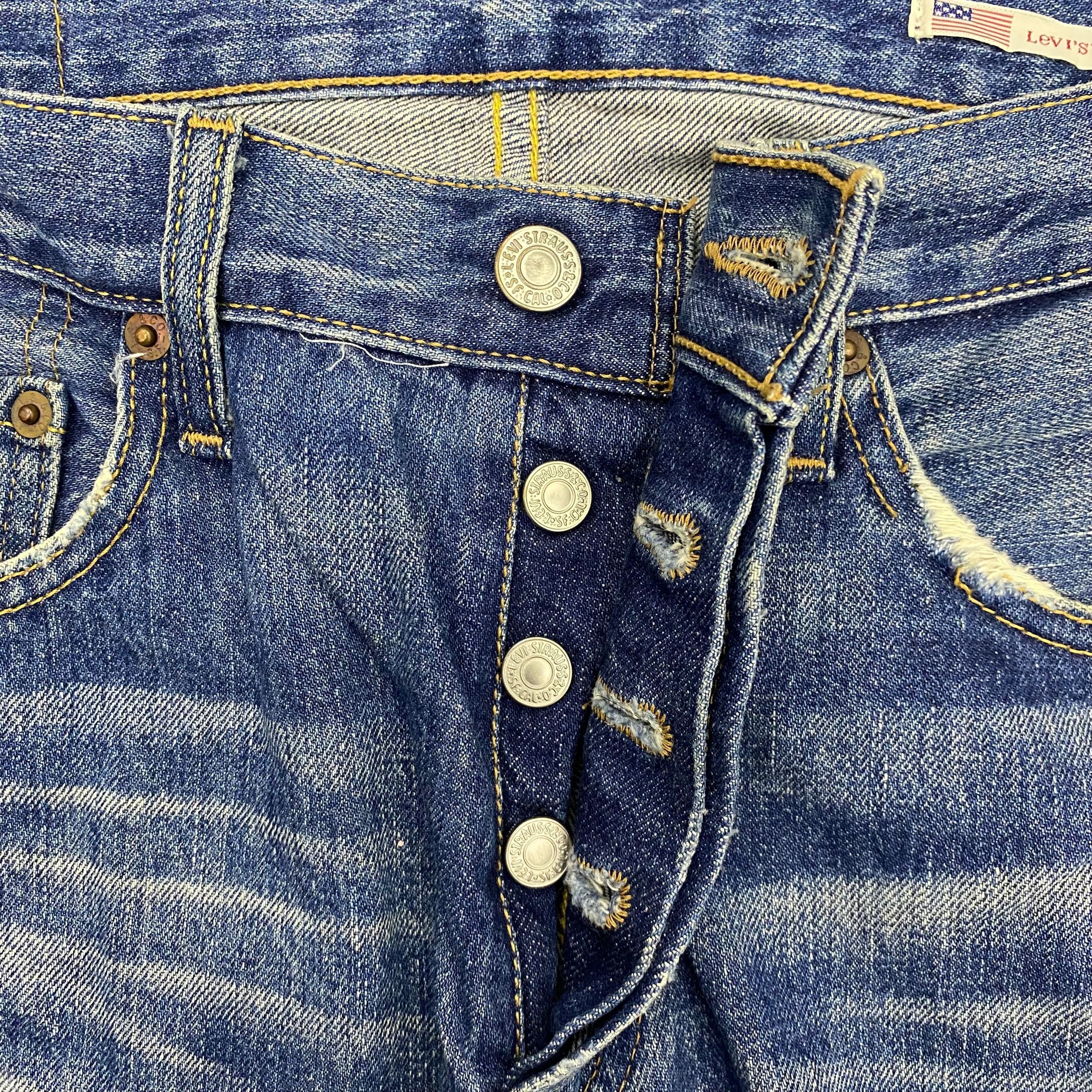 Levi's 💥Best Offer💥Vintage Levis 501 Distressed Denim Size US 31 - 22 Thumbnail