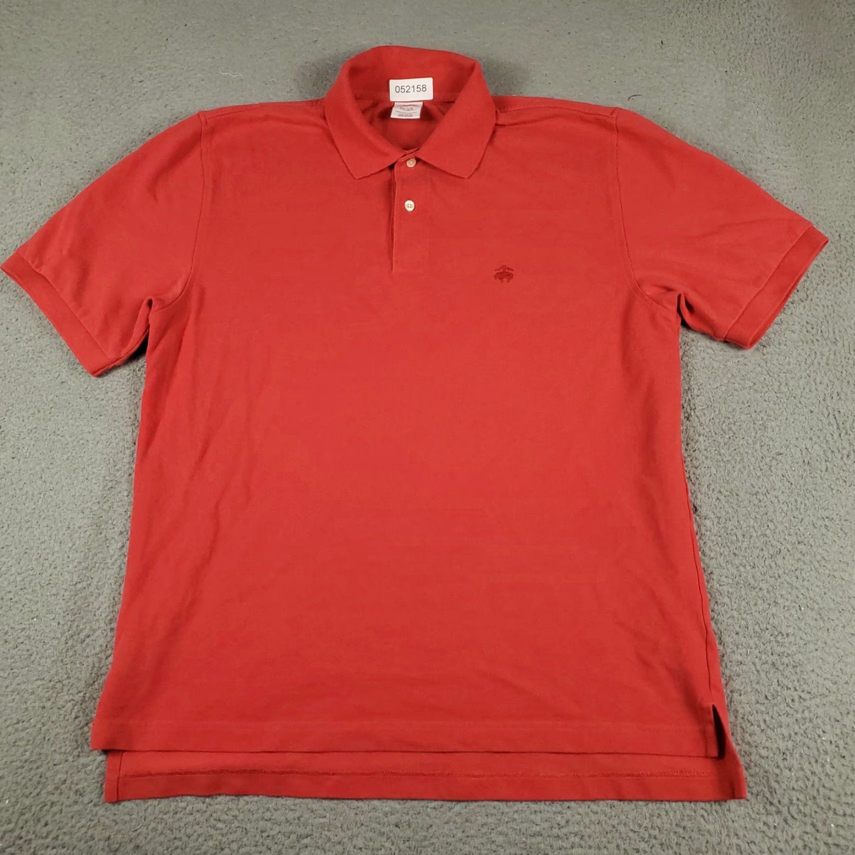Brooks Brothers VINTAGE Brooks Brothers Polo Shirt Mens L Red Solid Short Sleeve Cotton Polo Shirt Men Large Red Casual Polo Shirt Size US L / EU 52-54 / 3 - 3 Thumbnail