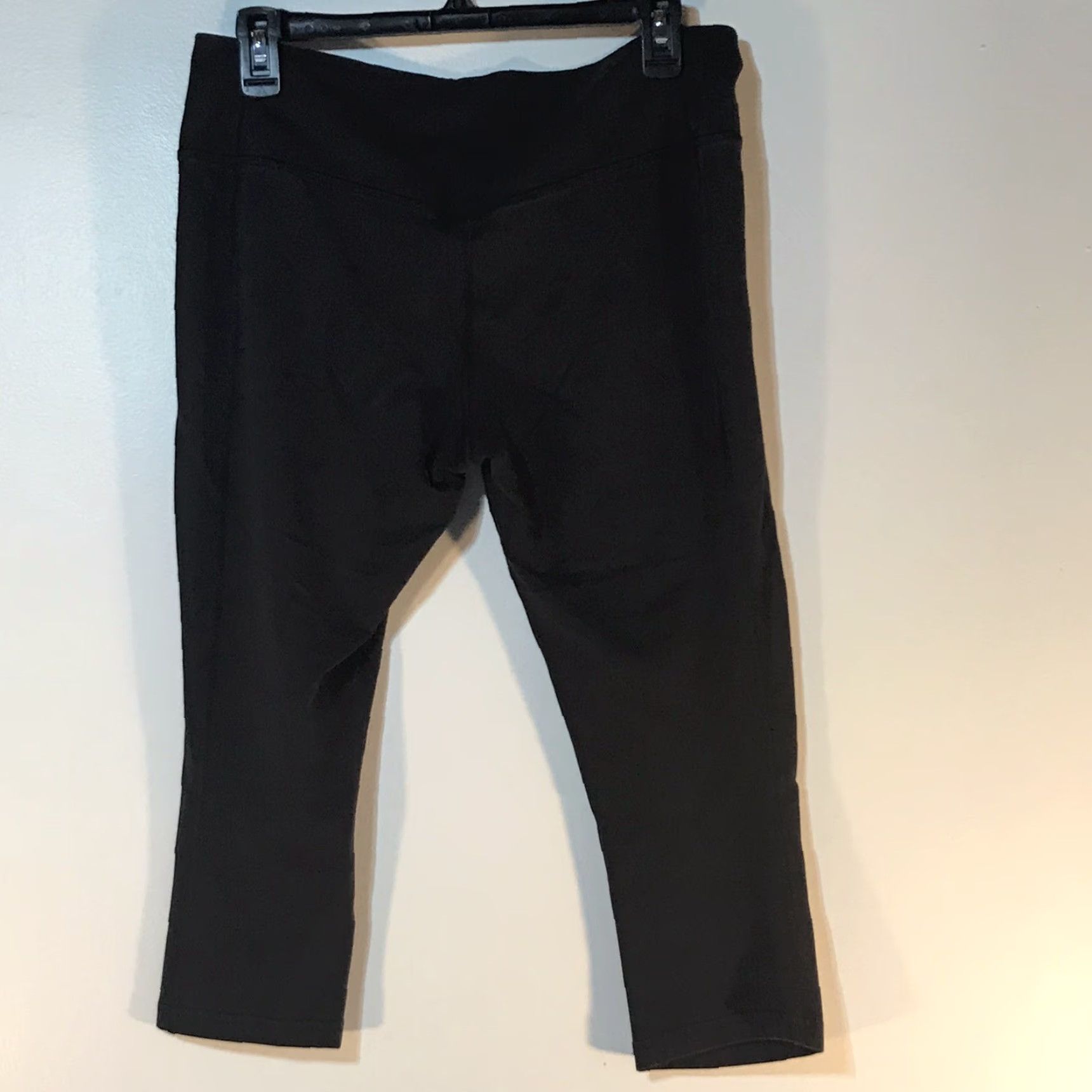 Nike VINTAGE Nike Leggings Cropped Activewear Women’s Size L Black Athletic Stretch Breathable Quick Dry Casual Size 36" / US 14 / IT 50 - 2 Thumbnail