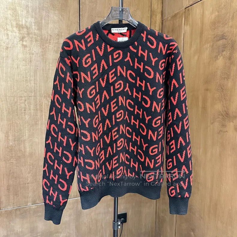 Givenchy Givenchy All-Over Printed Black and Red Logo Letter Sweate Size US M / EU 48-50 / 2 - 1 Thumbnail