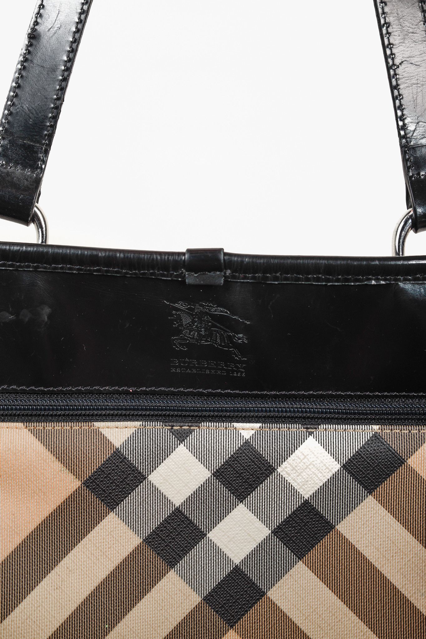 Burberry Burberry Nova Check Leather-Trimmed Large Shopper Tote Size ONE SIZE - 12 Thumbnail