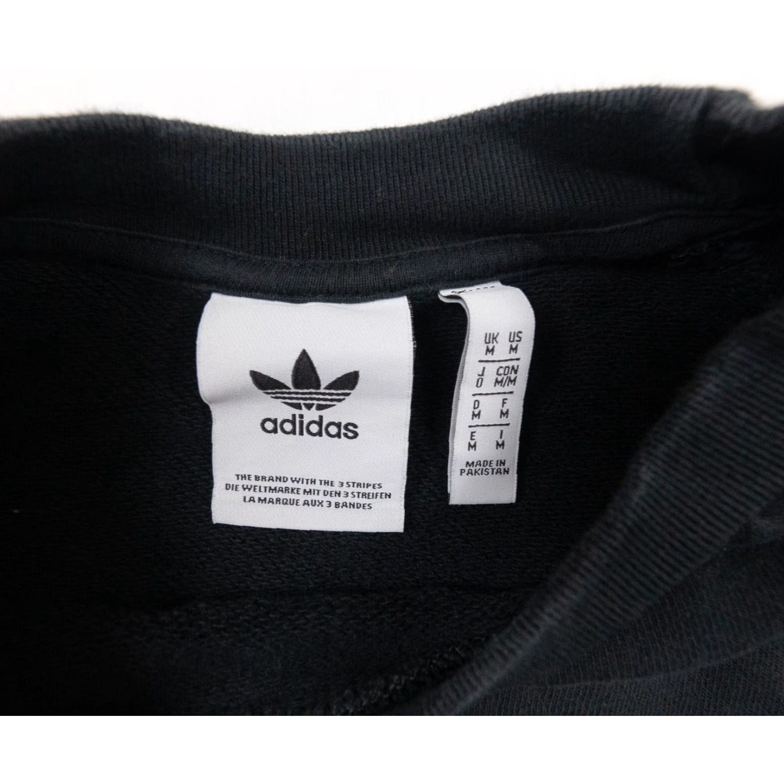 Adidas VINTAGE Adidas Sweatshirt Adult Medium Black Trefoil Warm-Up Crew Neck Mens Size US M / EU 48-50 / 2 - 4 Thumbnail