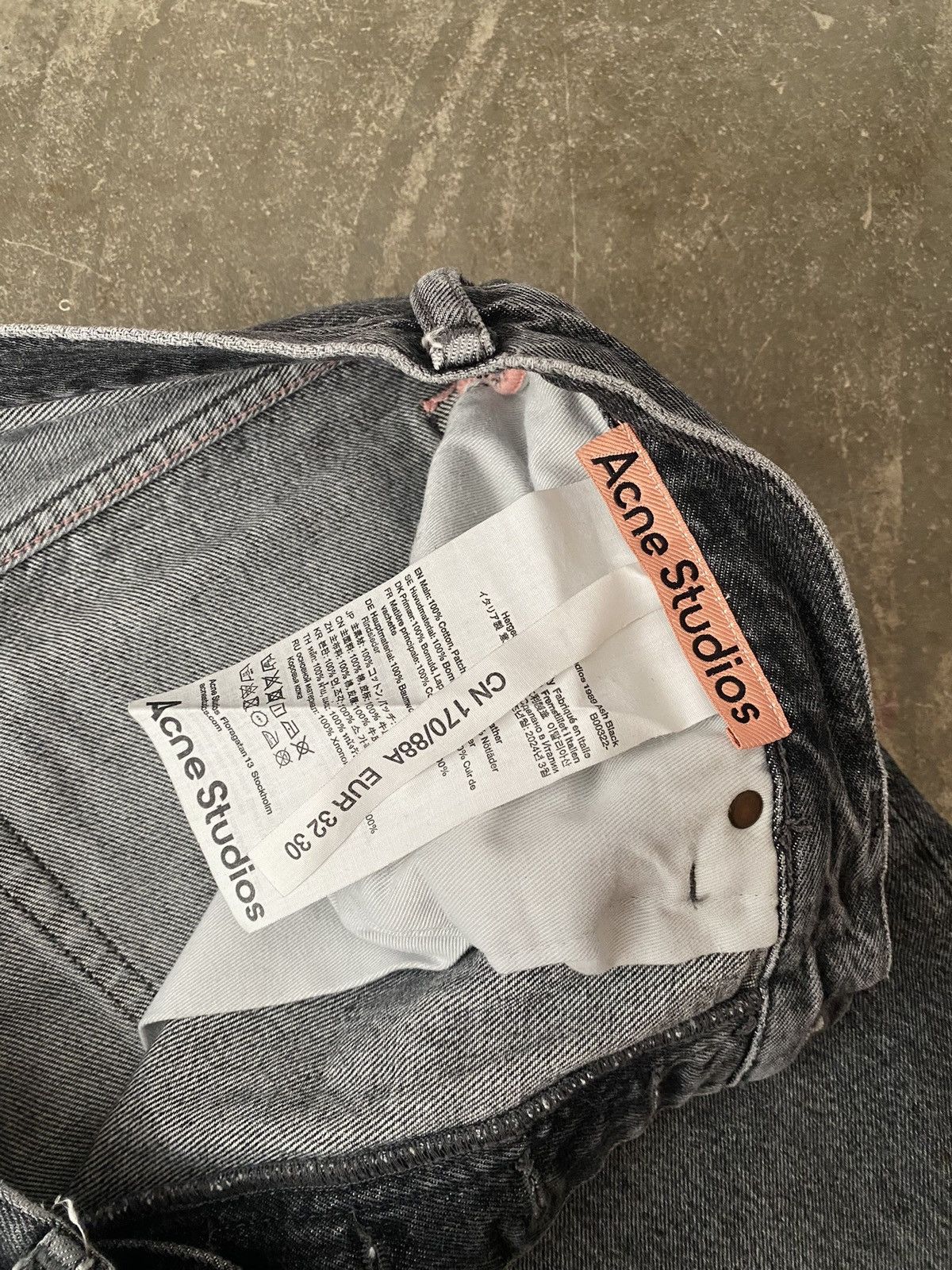 Acne Studios Acne Studios 1989 Ash Black Washed Jeans Kapital Our Legacy Size US 32 / EU 48 - 5 Thumbnail