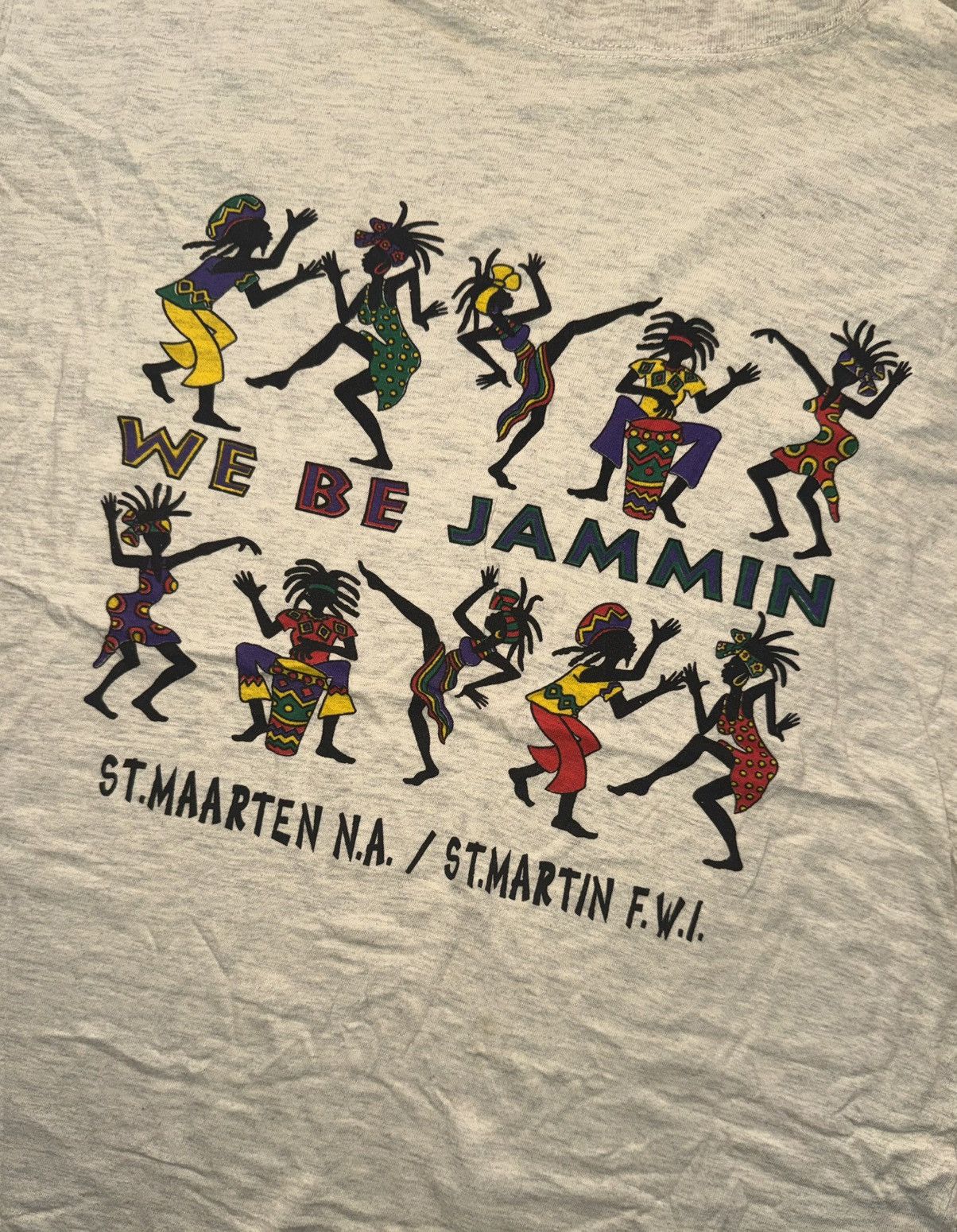 Vintage Vintage ‘We Be Jammin’ St. Maarten/St Martin T-shirt (L) Size US L / EU 52-54 / 3 - 5 Thumbnail