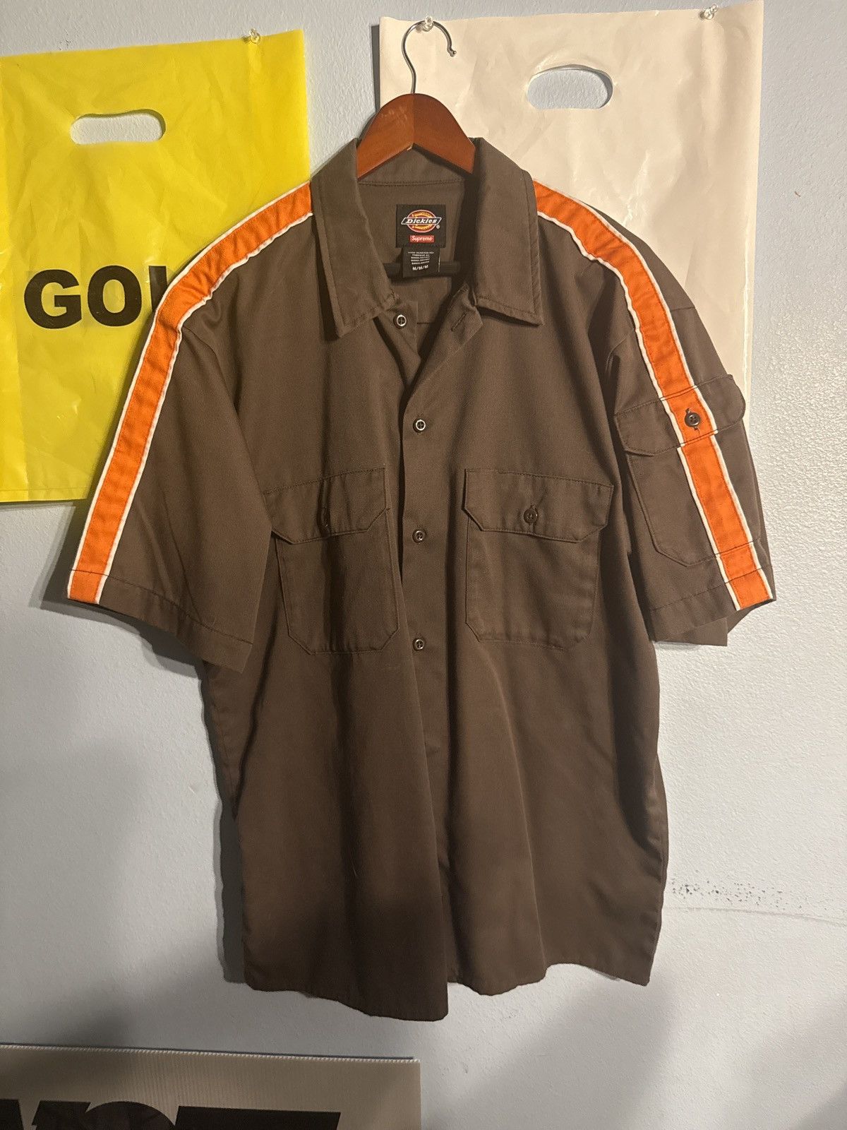 Supreme X dickies collab button up shirt.