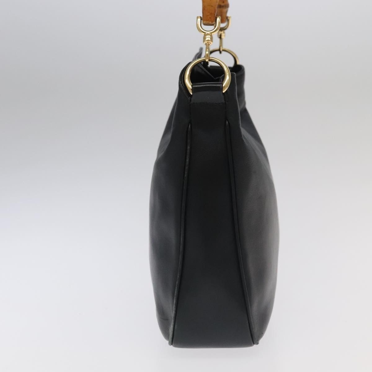 Gucci GUCCI Bamboo Handbag Leather Black Gold 001 3754 001 3754 Size ONE SIZE - 5 Thumbnail