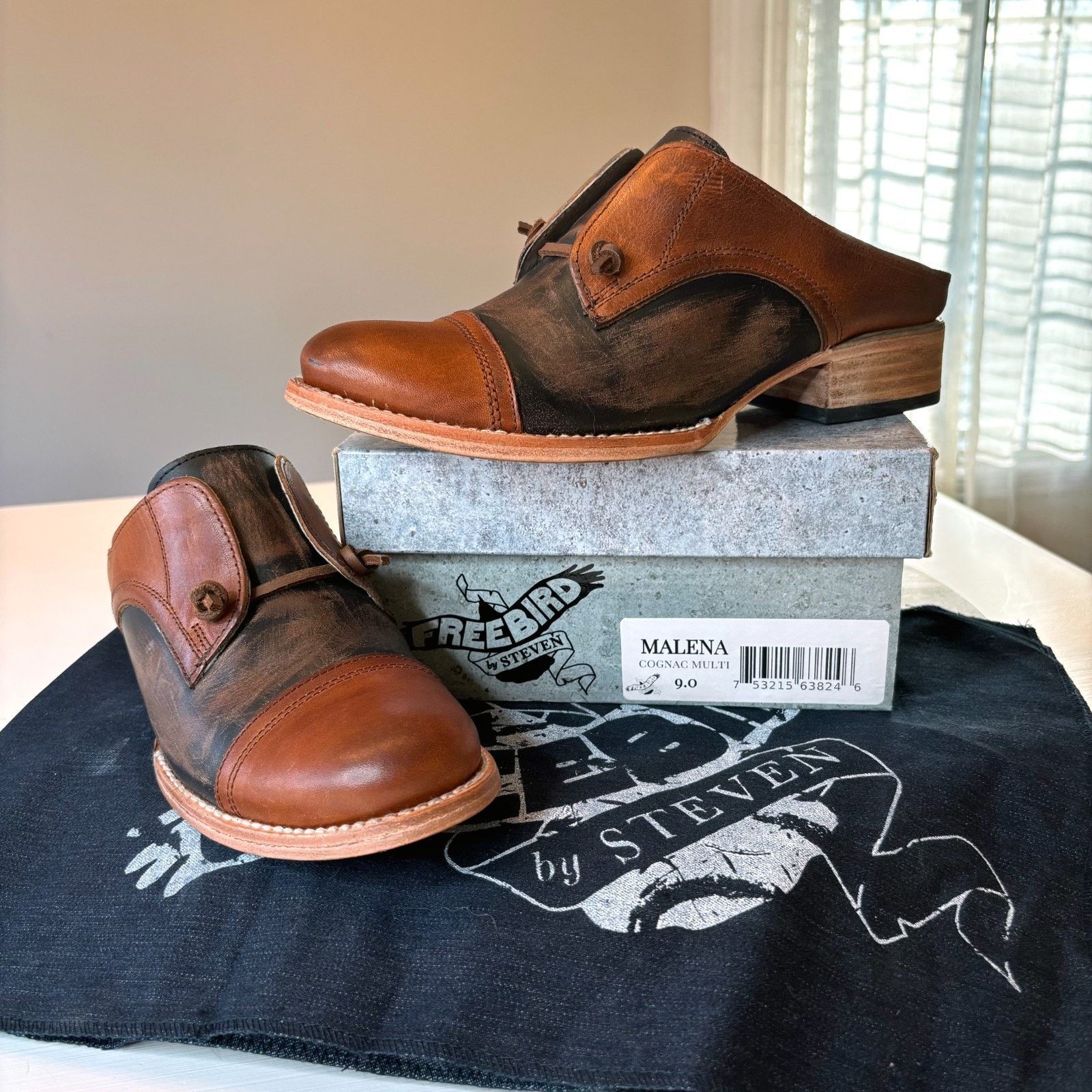 FREEBIRD Freebird Malena Mule Women's 9 Cognac Leather Oxford Shoes Size US 9 / IT 39 - 1 Thumbnail
