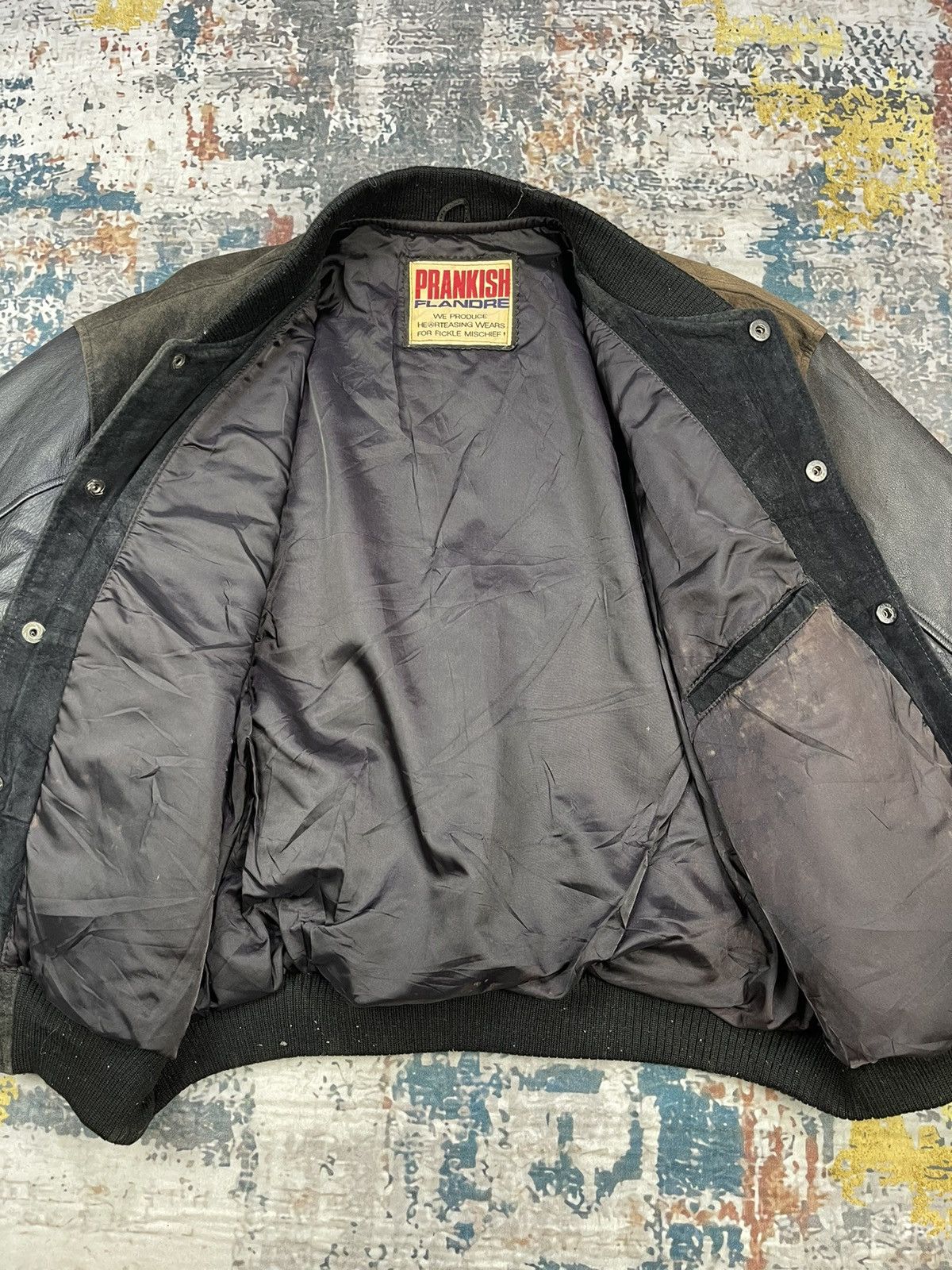 Vintage Prankish Flandre AW 88-89 Dolphin Leather Bombers Size US L / EU 52-54 / 3 - 8 Thumbnail