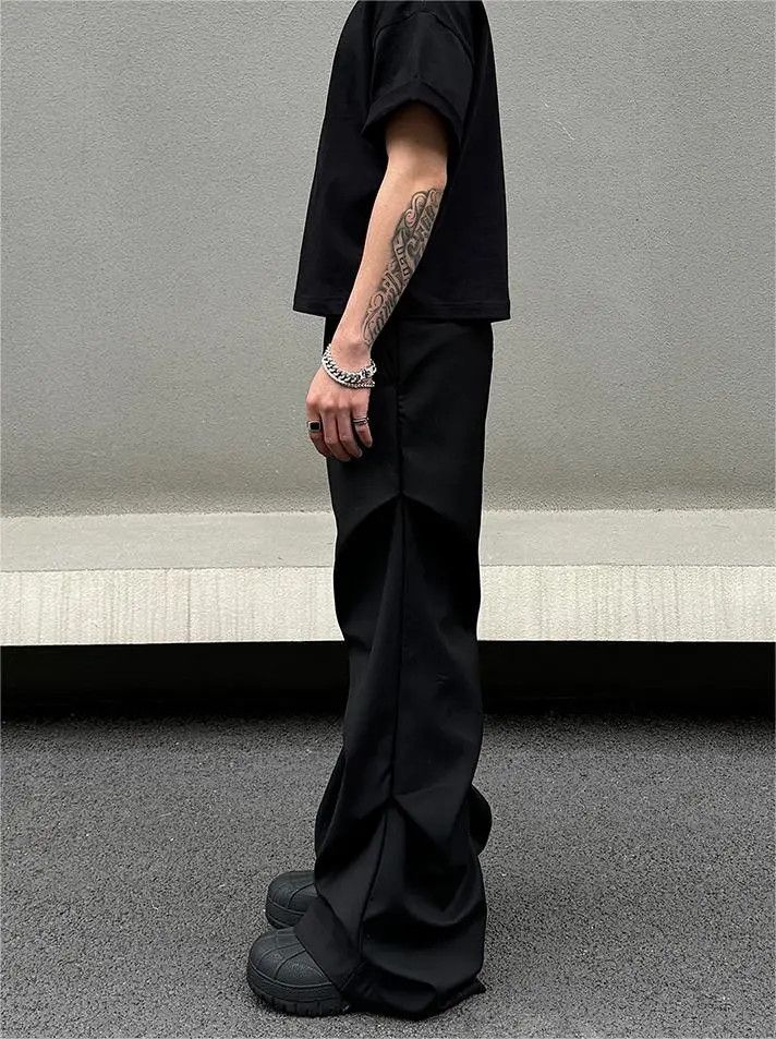 Japanese Brand Folded loose wide leg casual pants Size US 32 / EU 48 - 4 Thumbnail