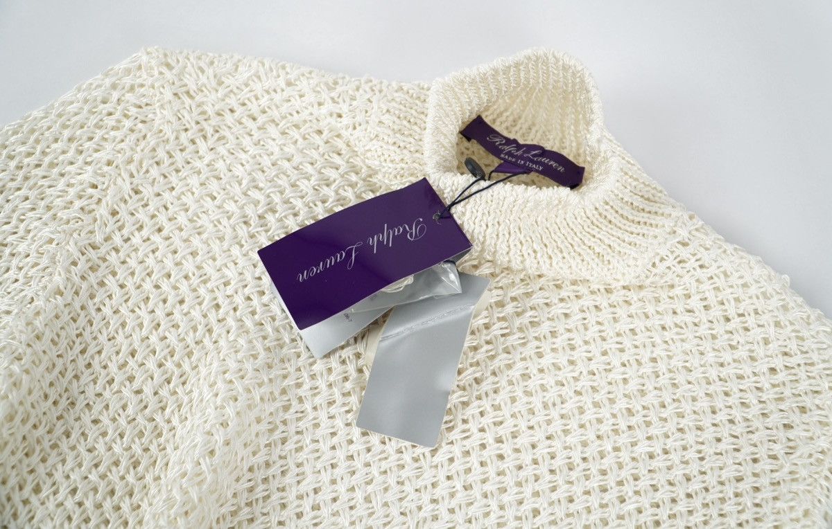 Ralph Lauren Purple Label Ralph Lauren Purple Label - Knit Jumper - Off white Size M / US 6-8 / IT 42-44 - 4 Thumbnail