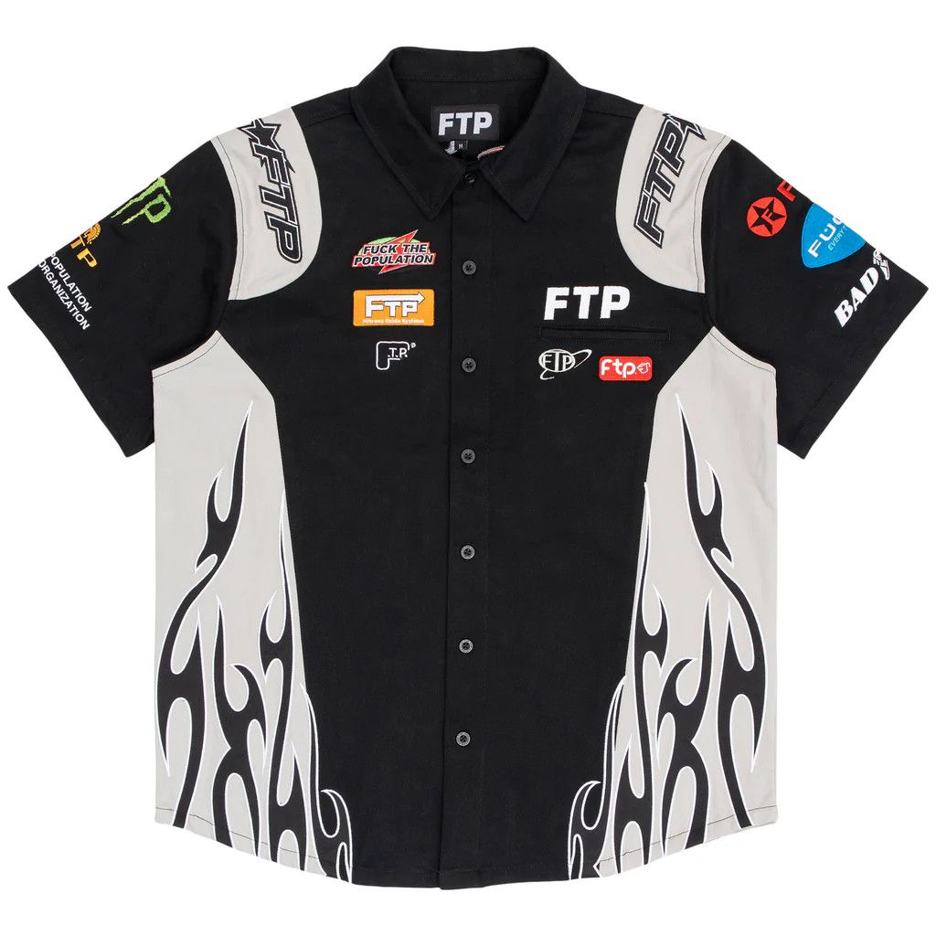 Fuck The Population Raceway Button Up Shirt Black Size US L / EU 52-54 / 3 - 1 Thumbnail