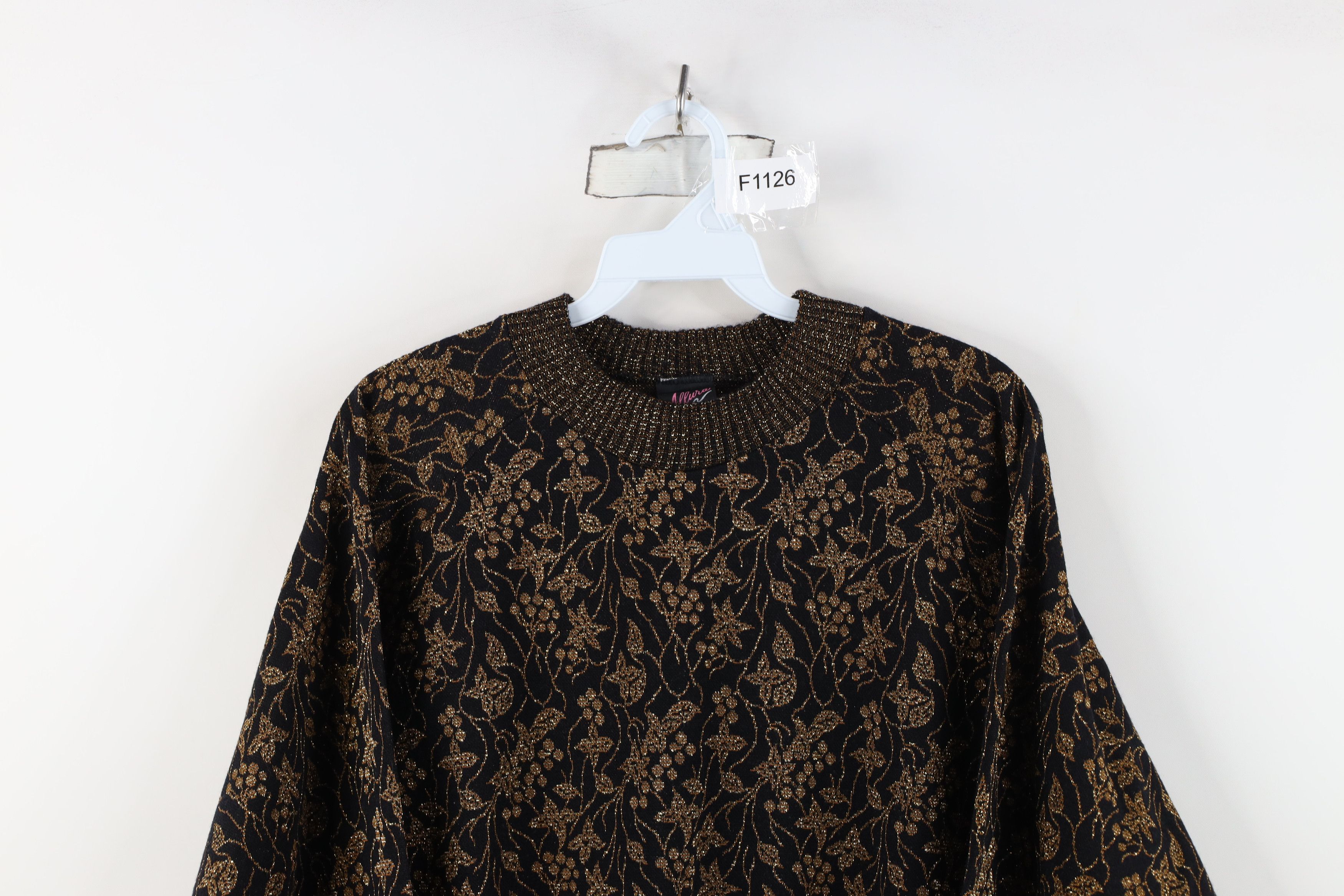 Vintage Vintage 80s 90s Streetwear Knit Flower Crewneck Sweater USA Size M / US 6-8 / IT 42-44 - 2 Thumbnail