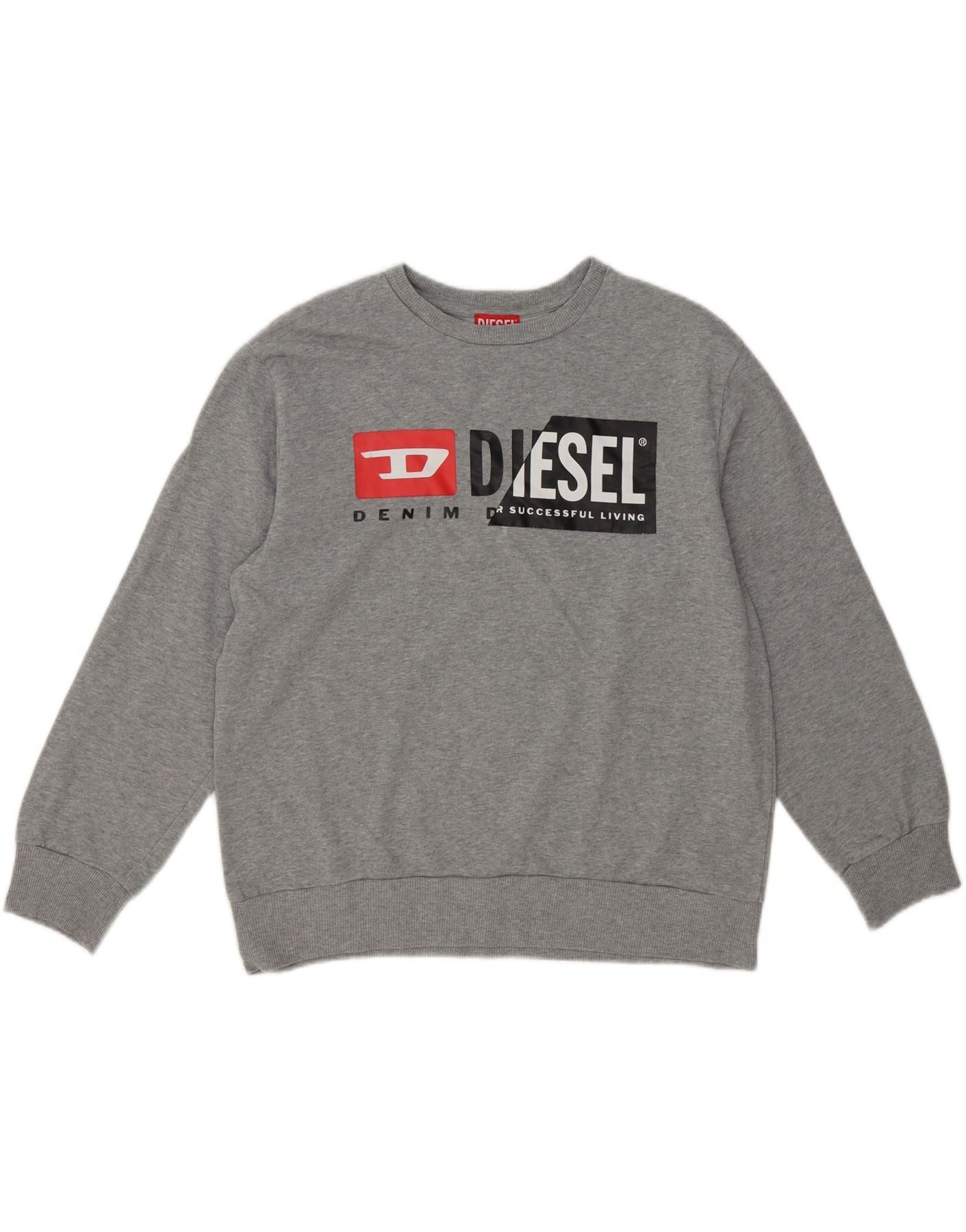 Diesel Womens Graphic Sweatshirt Jumper UK 16 Large Size XL / US 12-14 / IT 48-50 - 1 Thumbnail