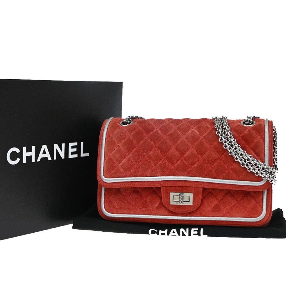 Chanel Chanel Reissue 2.55 Flap Bag Quilted Suede with Metallic Calfskin Size ONE SIZE - 1 Thumbnail
