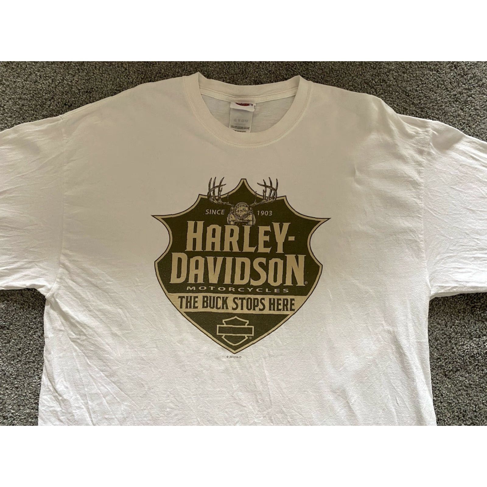 Harley Davidson VINTAGE Harley-Davidson Long Sleeve Shirt Mens XL Alaska Soldotna Kenai Peninsula White Biker Motorcycle 2010 Shirts Mens XL Size US XL / EU 56 / 4 - 6 Thumbnail