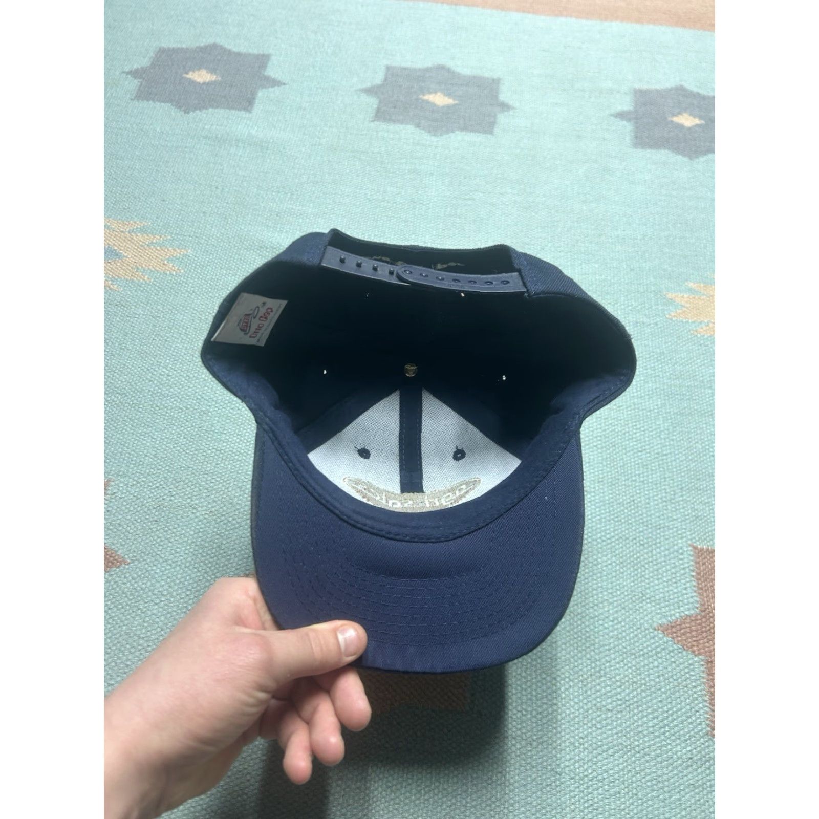 Vintage VINTAGE Unbranded SnapBack Hat Cap Adjustable Navy Blue Michigan the bean people farm Agri Sales Men Cap Hats Size ONE SIZE - 6 Thumbnail
