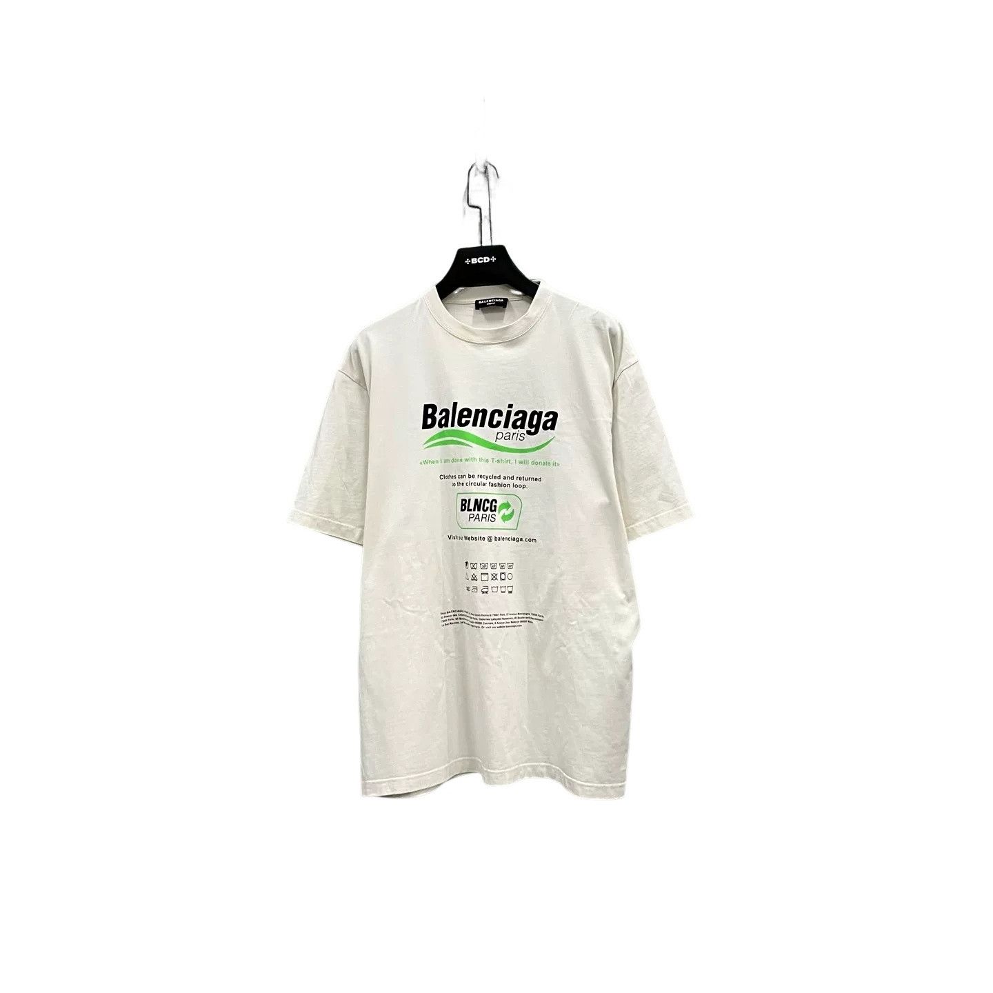 Balenciaga Balenciaga Circular Fashion Logo T-Shirt XXS Size US XXS / EU 40 - 1 Thumbnail