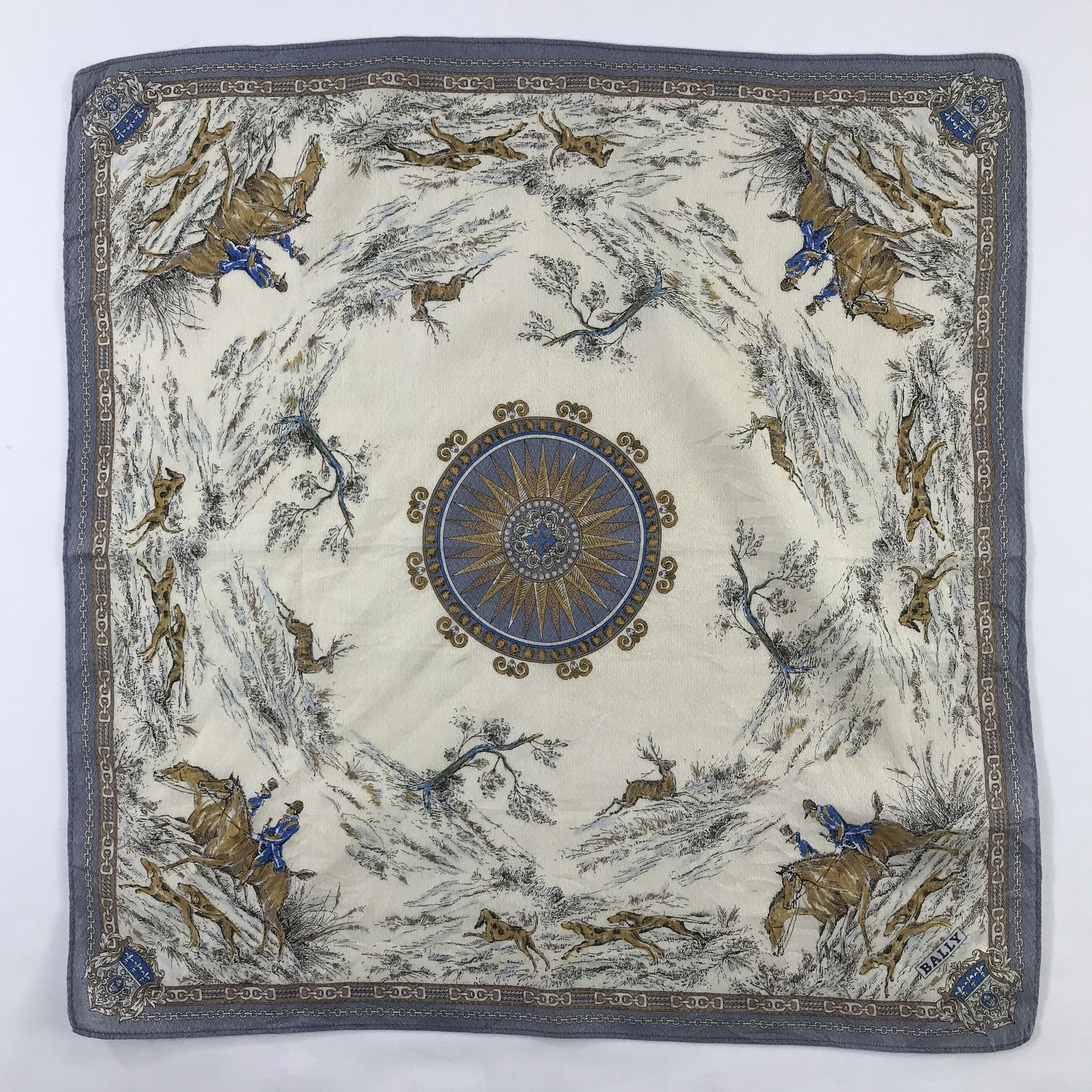 Bally × Vintage Bally Bandana / Handkerchief / Neckerchief - S1158 Size ONE SIZE - 1 Thumbnail