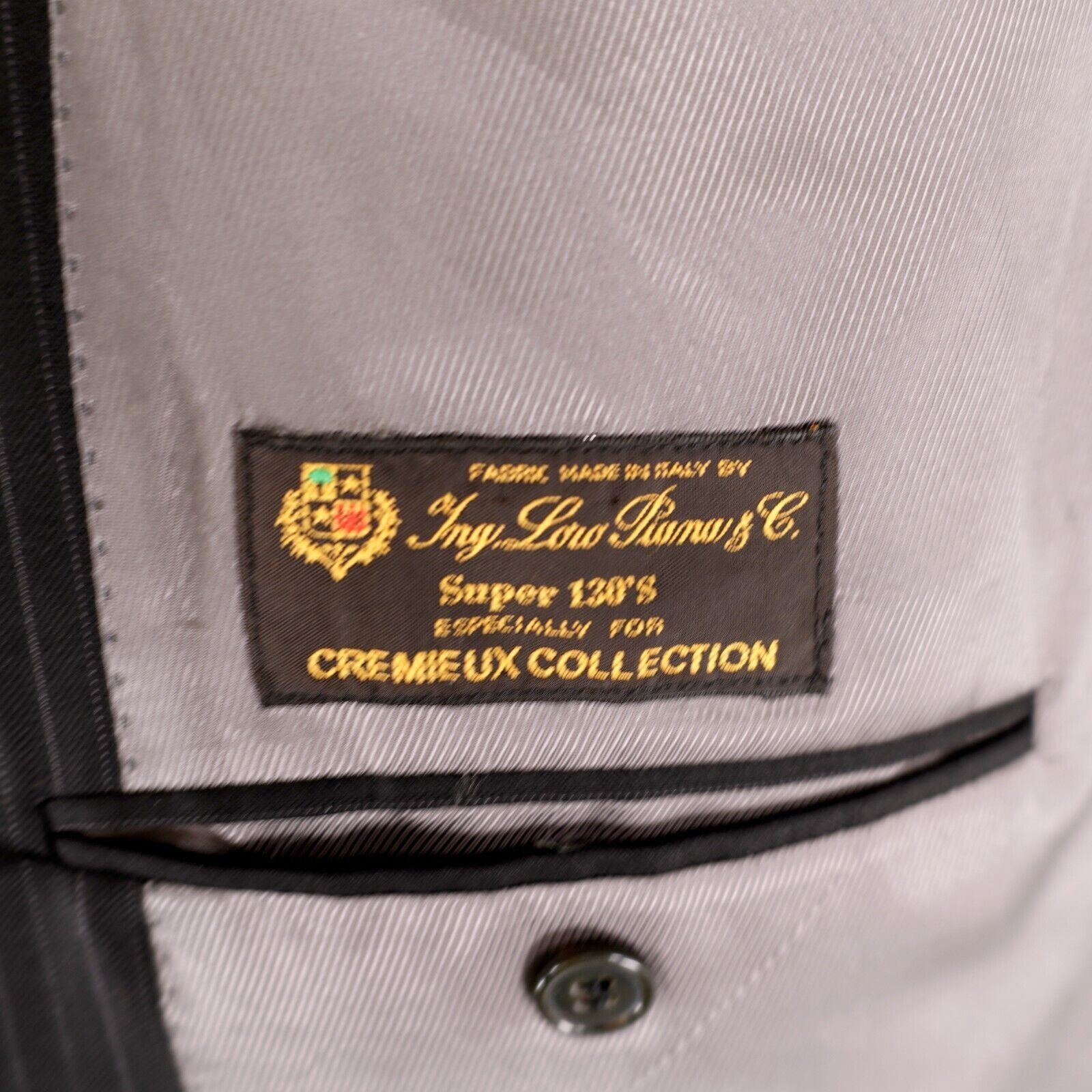 Loro Piana Loro Piana Cremieux Super 130s Wool Black Striped 2 Button S Size 42R - 9 Thumbnail