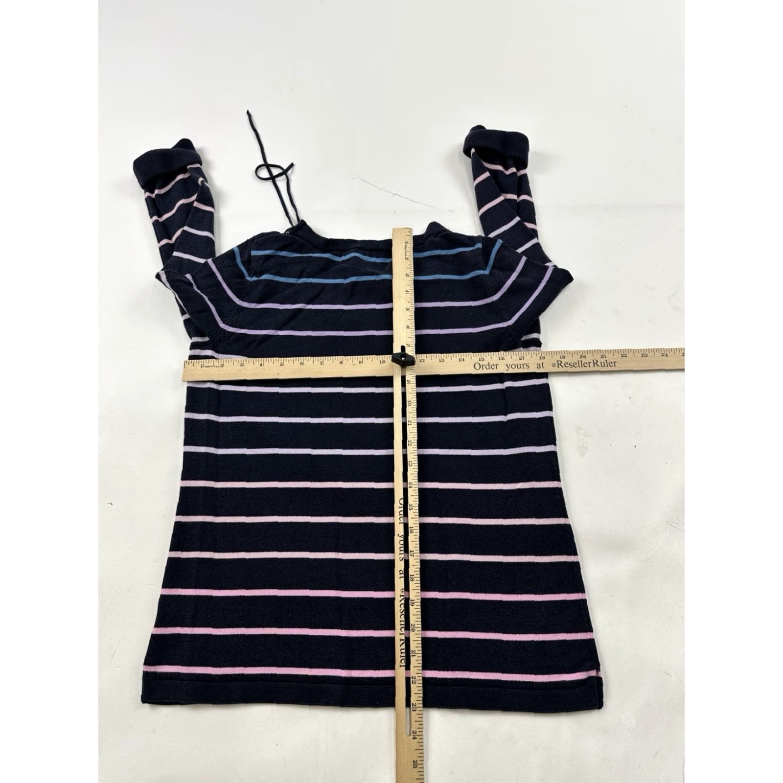 Talbots Talbots Shirt Womens Small Blue Striped Shoulder Tie 3/4 Sleeves Size S / US 4 / IT 40 - 5 Thumbnail