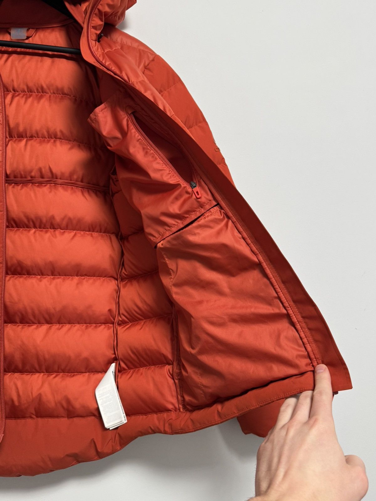 Odlo Down Jacket Red Hooded Puffer Winter Outdoor Men’s